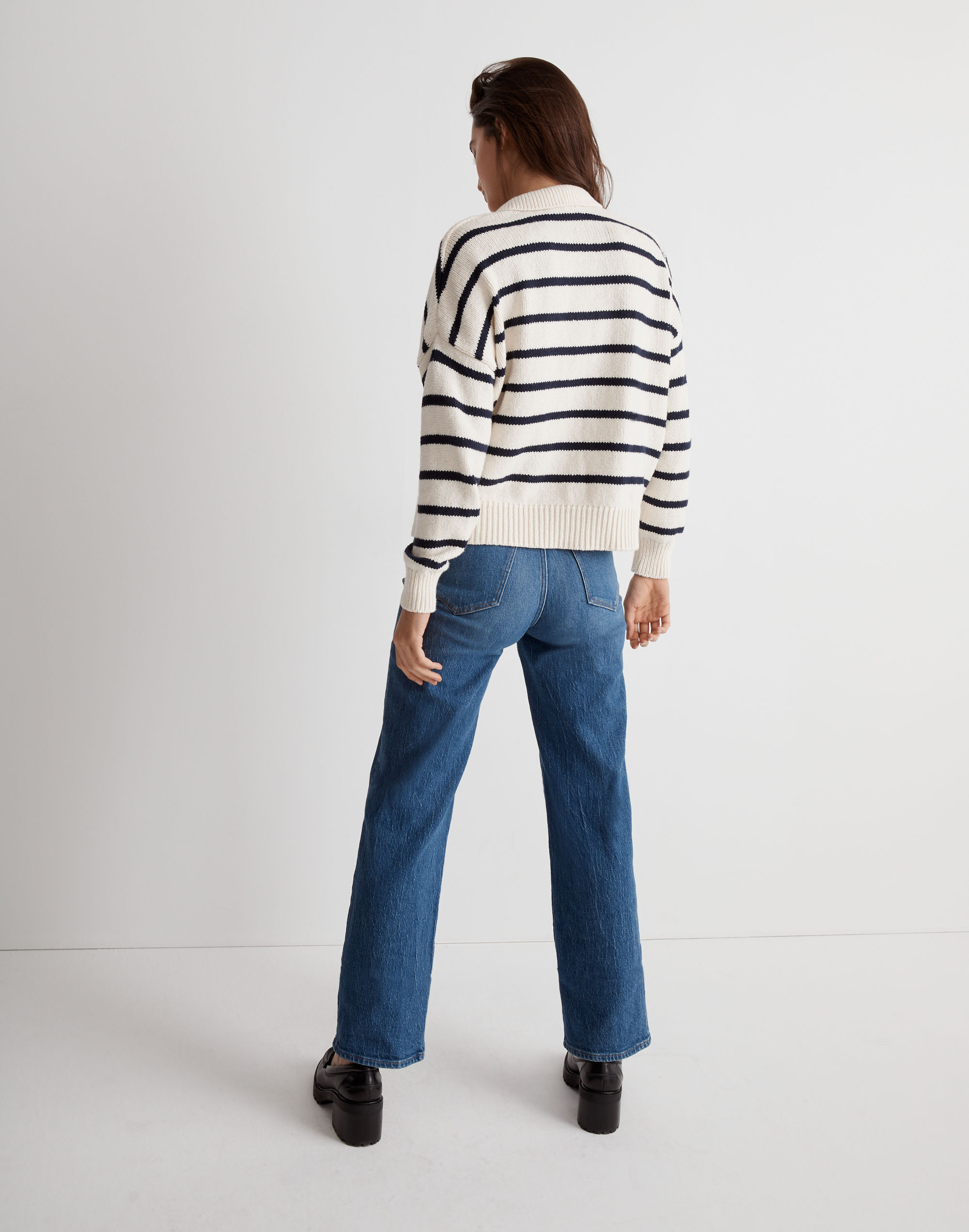 Dedham Polo Sweater in Stripe