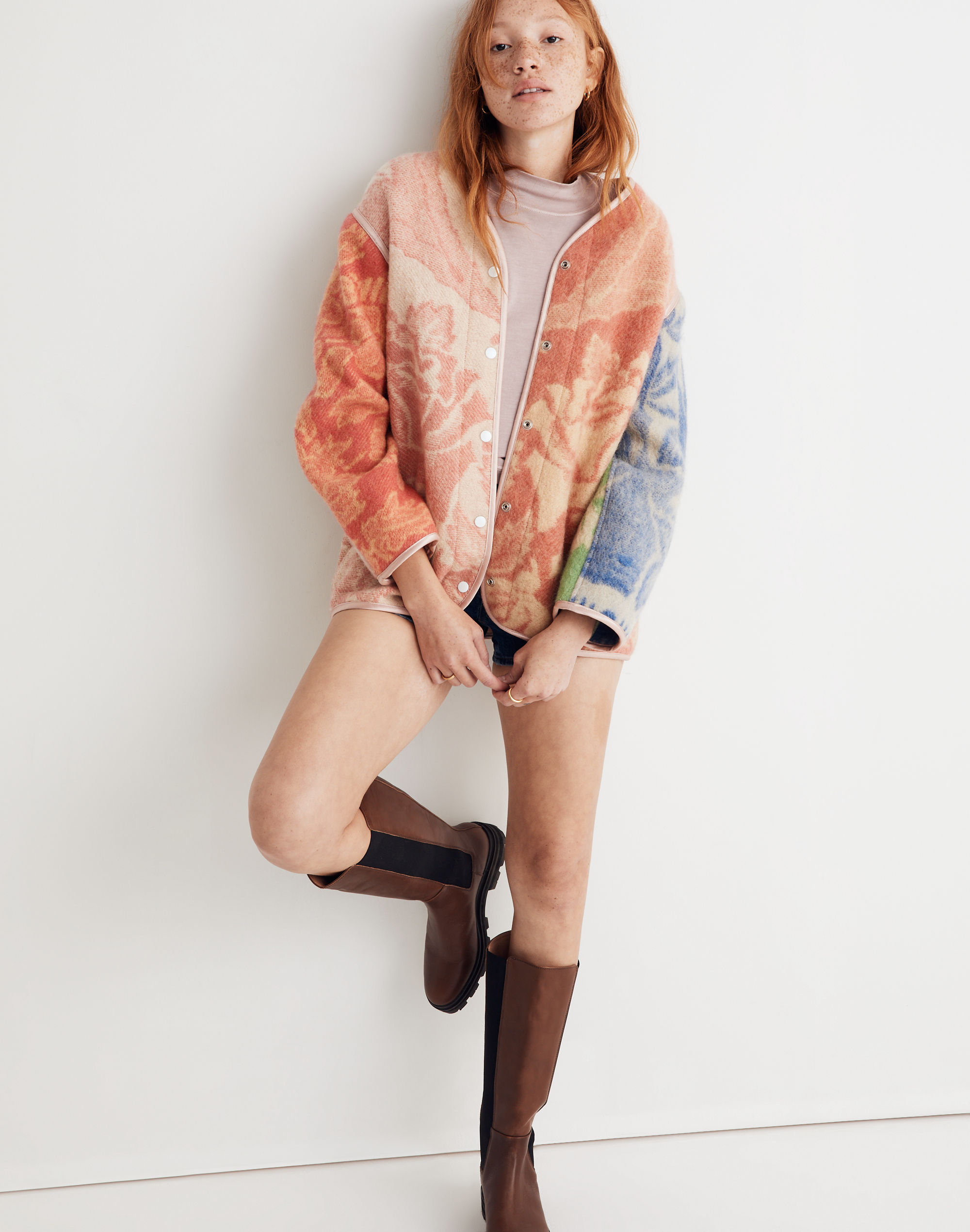 carleen upcycled blanket liner jacket