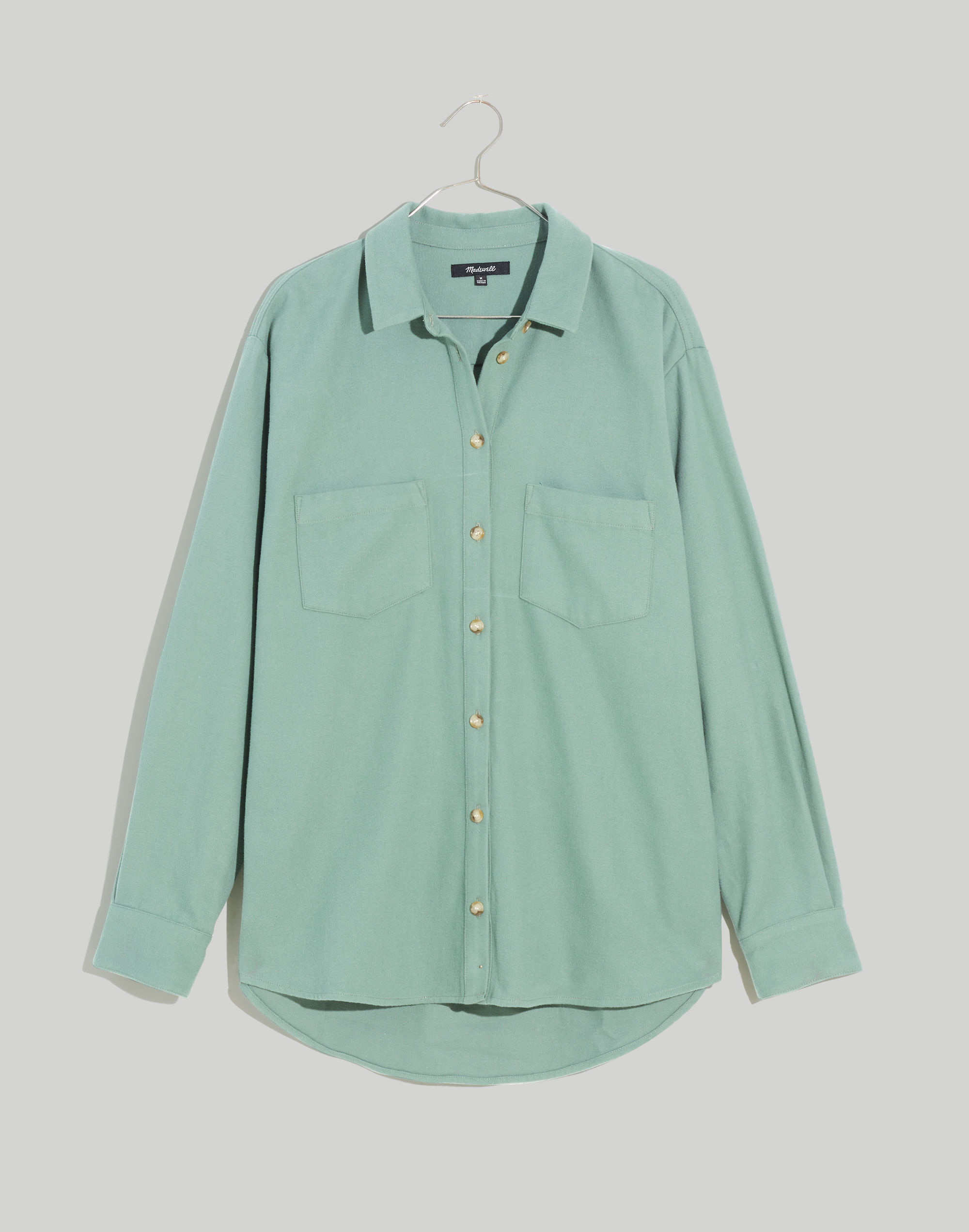 Plus Drapey Moleskin Button-Down Shirt