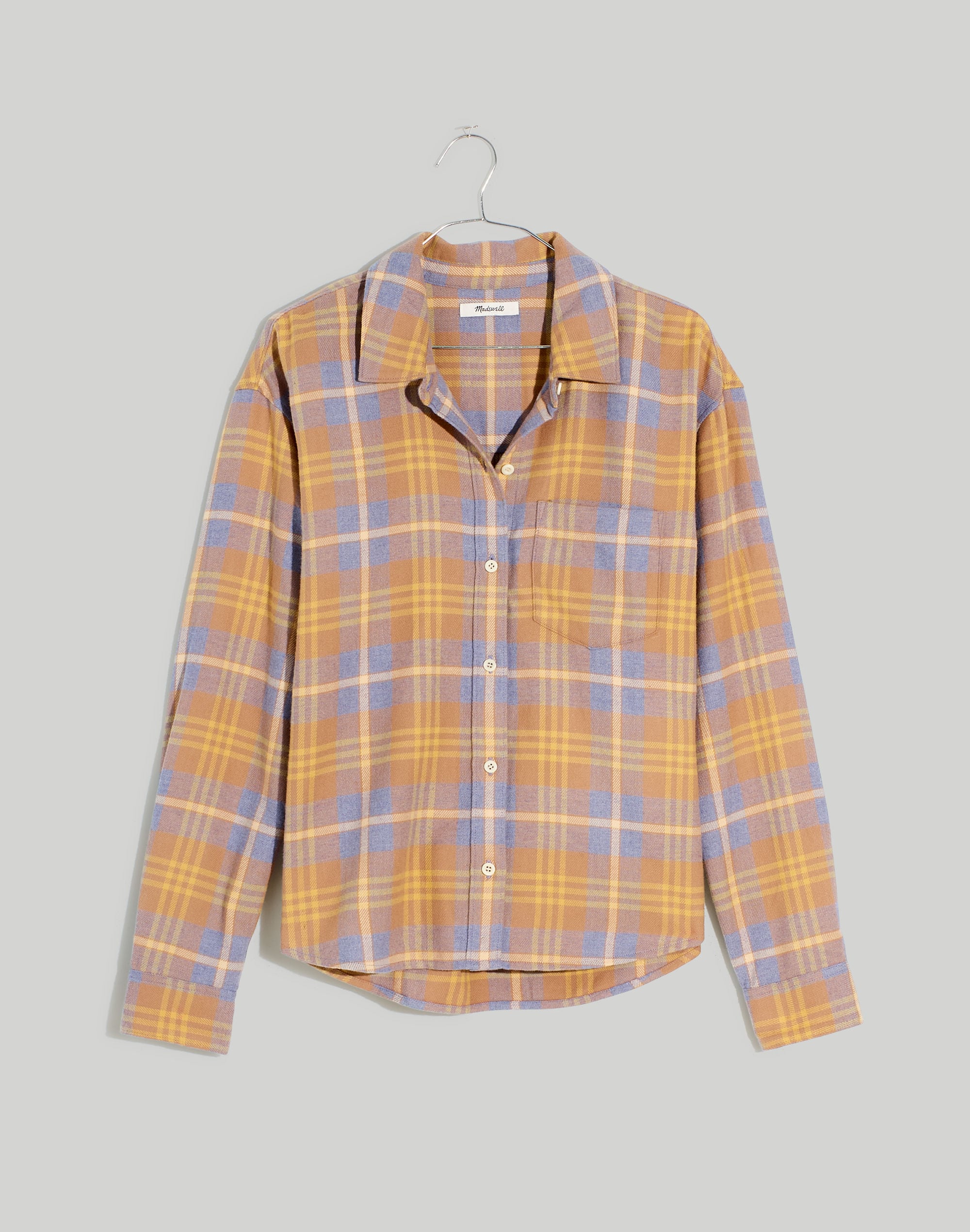 Plus Flannel Oversized Boyfriend Shirt in Plaid