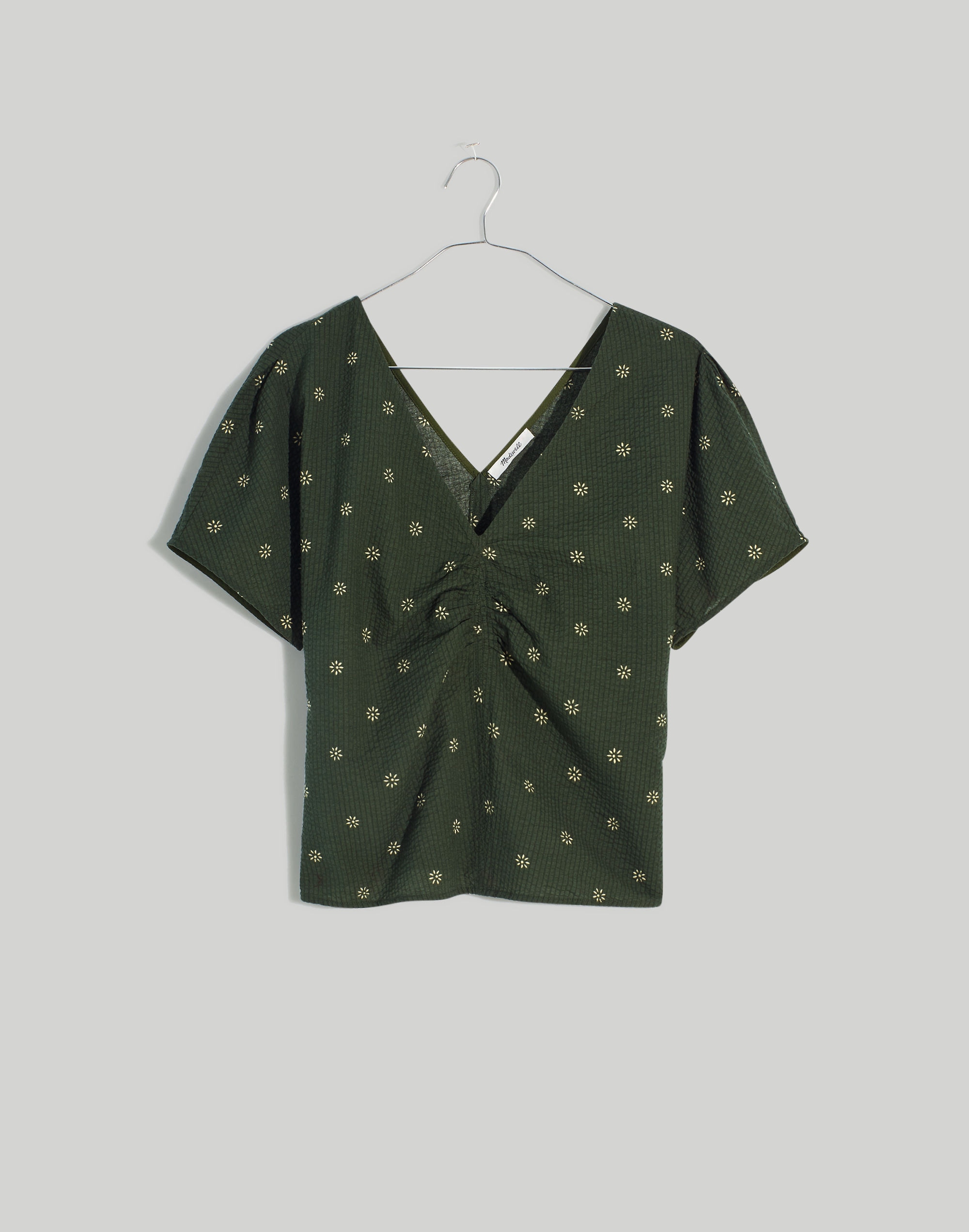 Plus Voile Puff-Sleeve Top in Floral