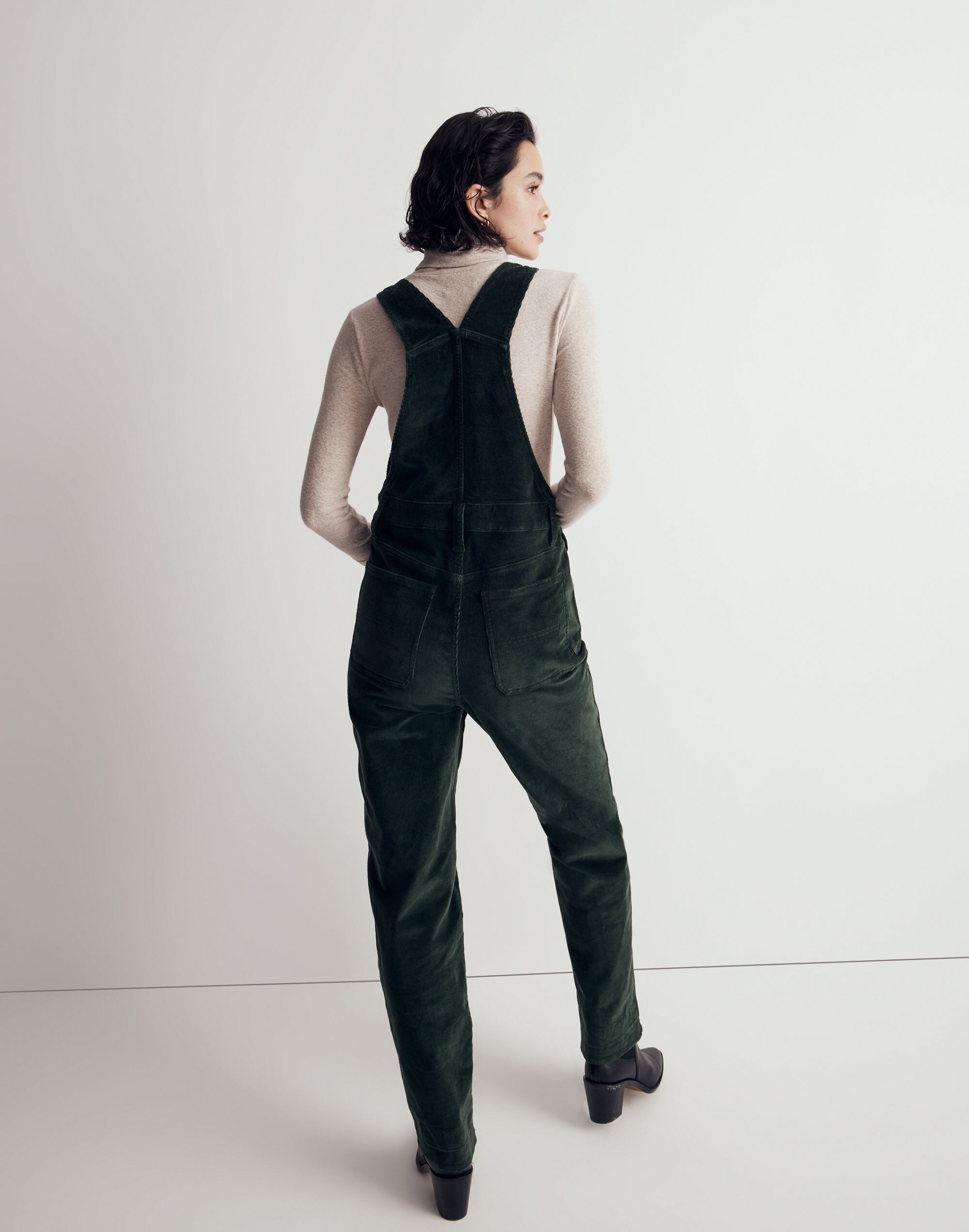 Corduroy Straight-Leg Overalls
