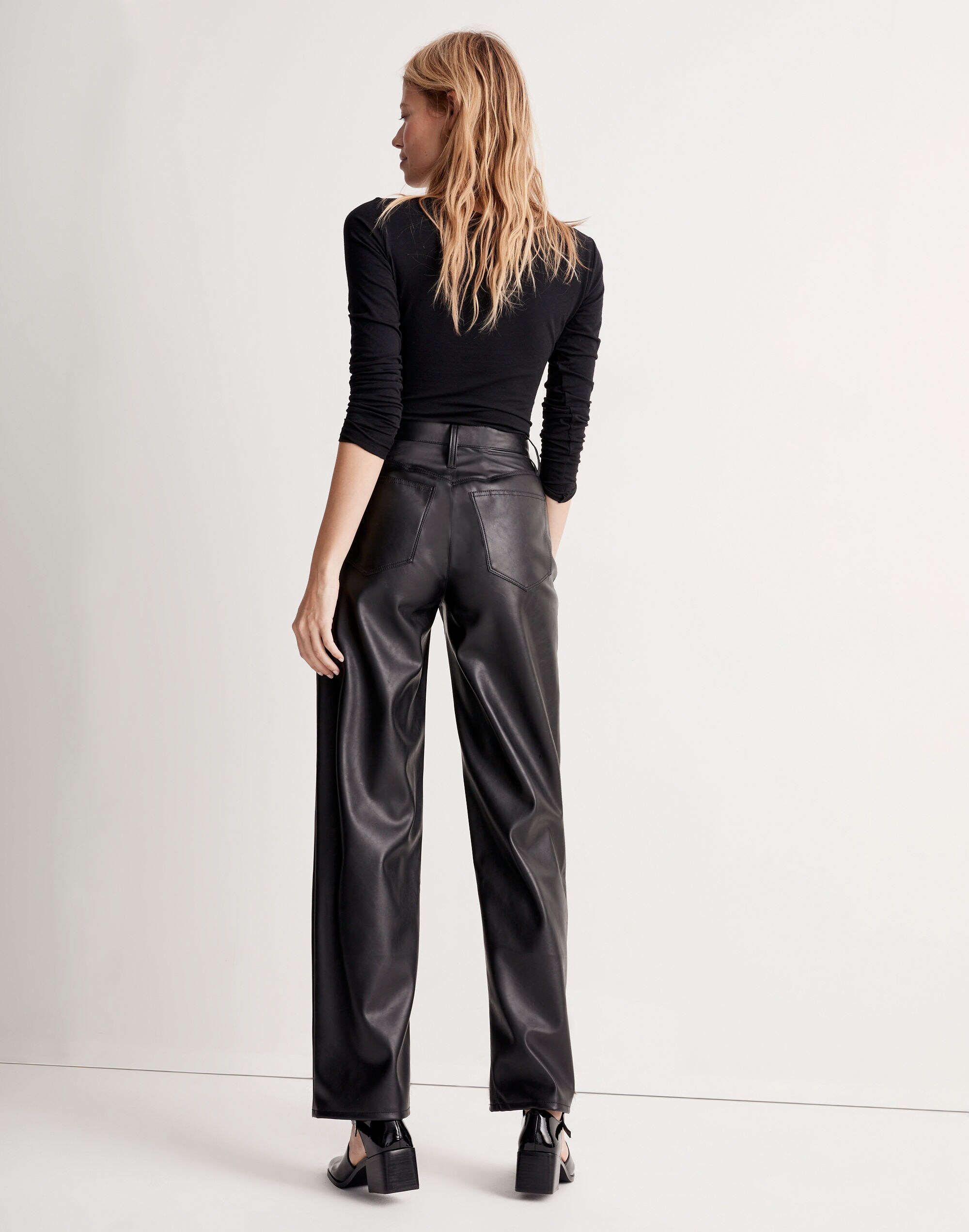 The Perfect Vintage Wide-Leg Pant: Faux Leather Edition