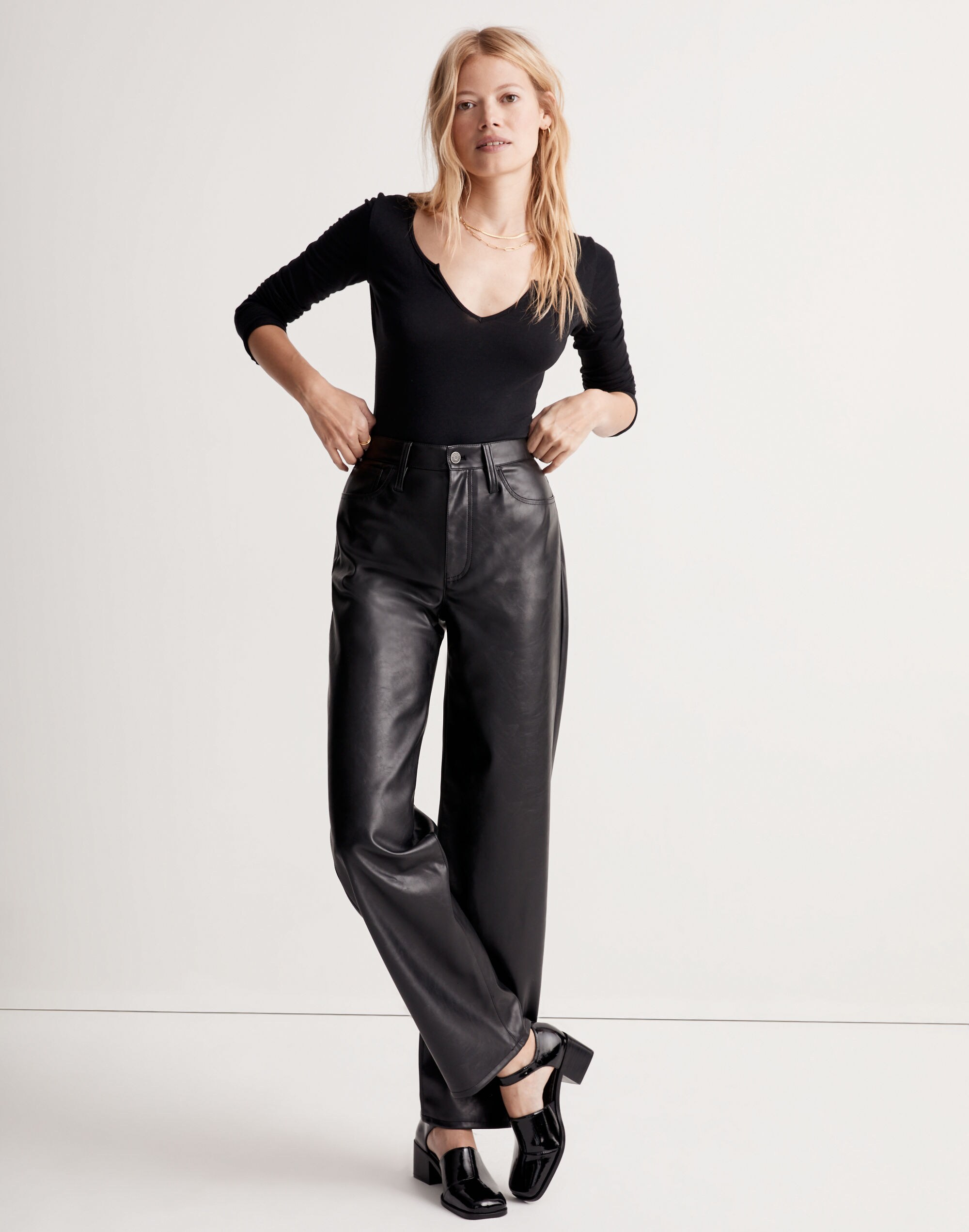 The Perfect Vintage Wide-Leg Pant: Faux Leather Edition