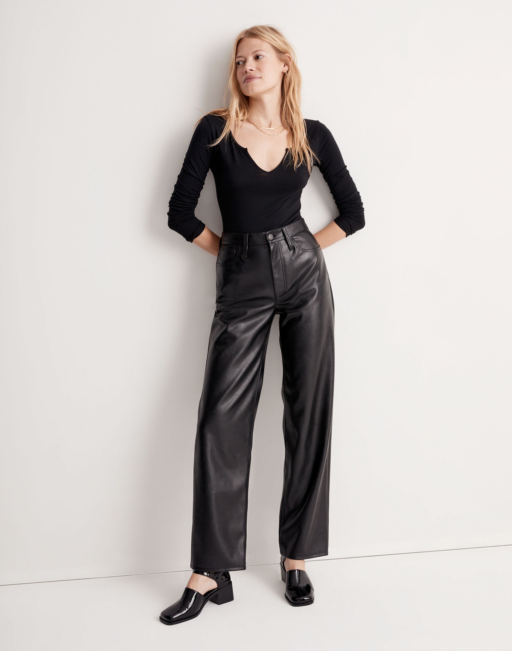 The Perfect Vintage Wide-Leg Pant: Faux Leather Edition