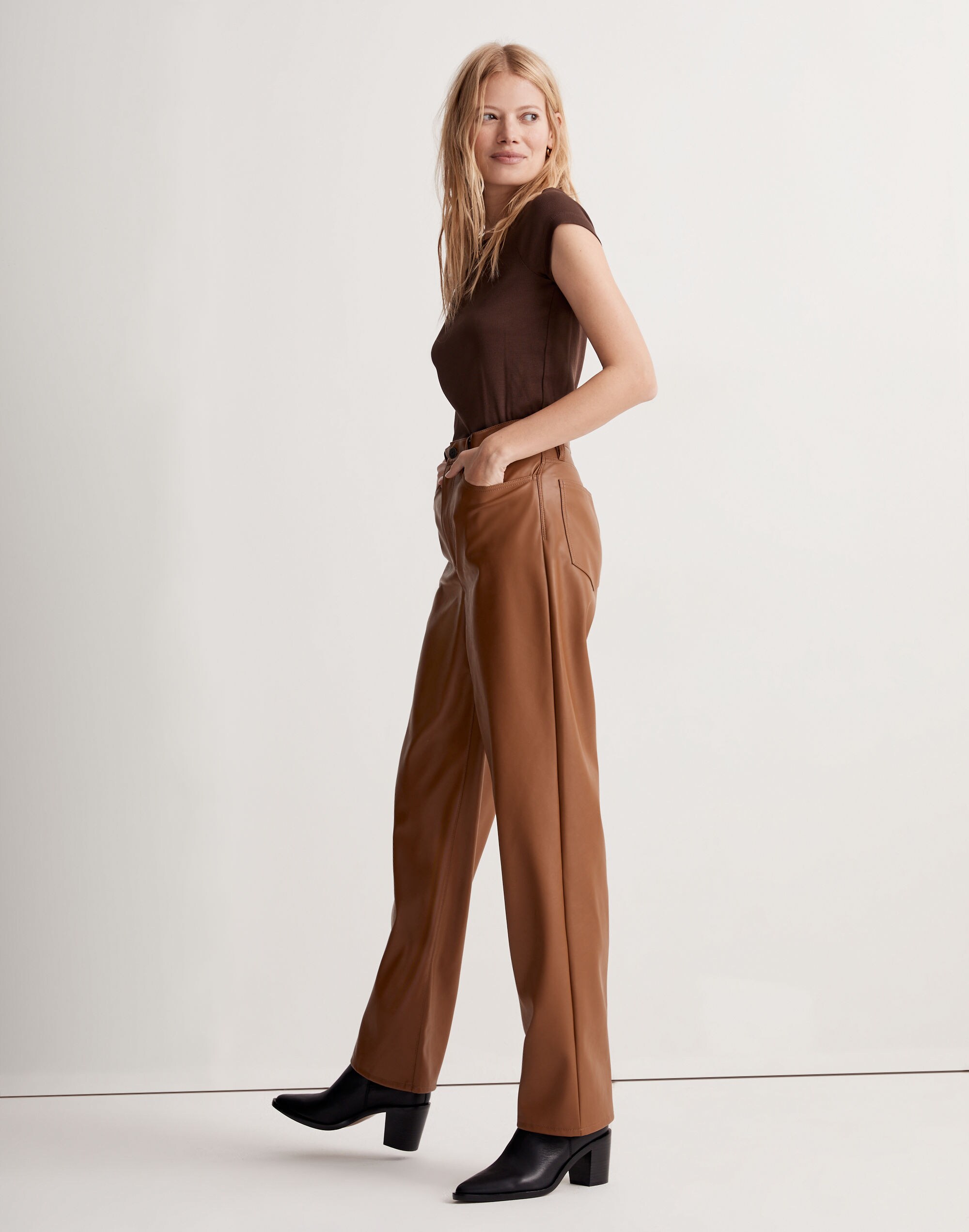 The Perfect Vintage Wide-Leg Pant: Faux Leather Edition