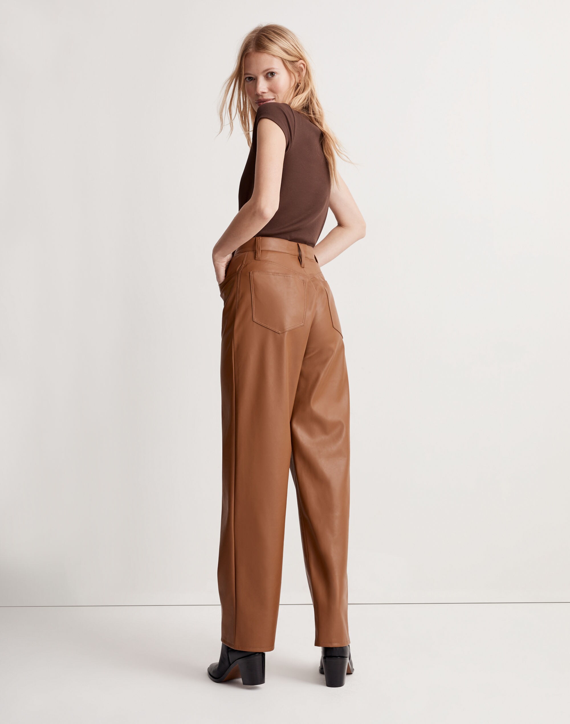 The Perfect Vintage Wide-Leg Pant: Faux Leather Edition