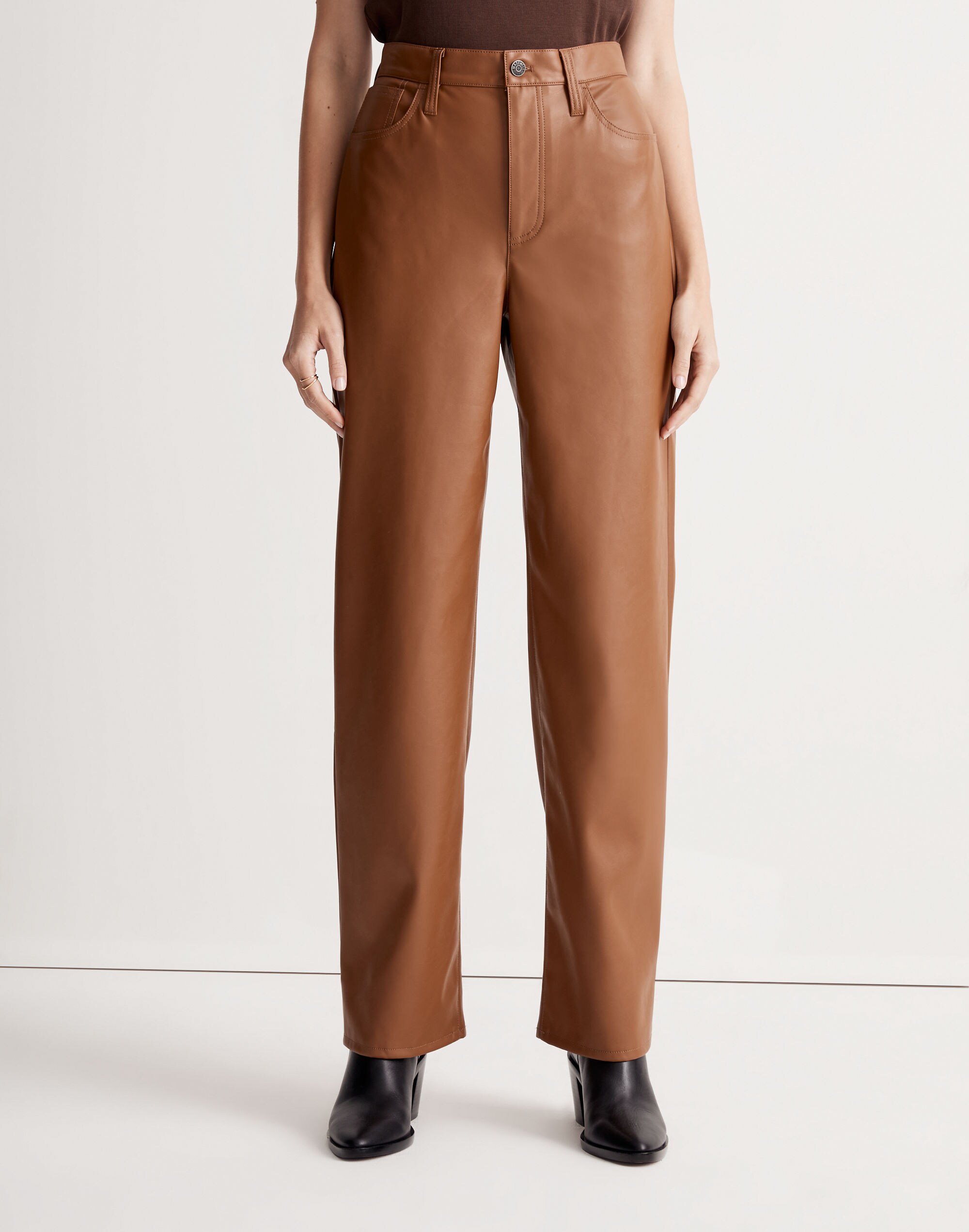 The Perfect Vintage Wide-Leg Pant: Faux Leather Edition