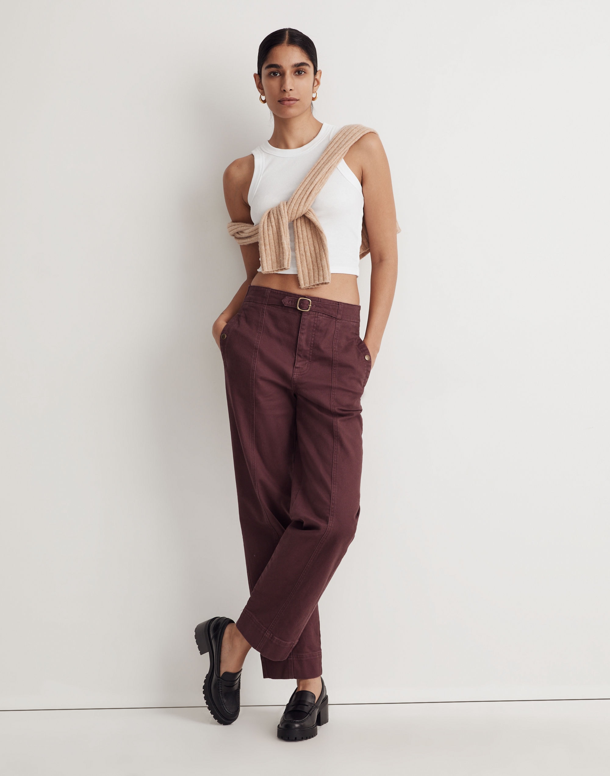 straight-leg utility pants