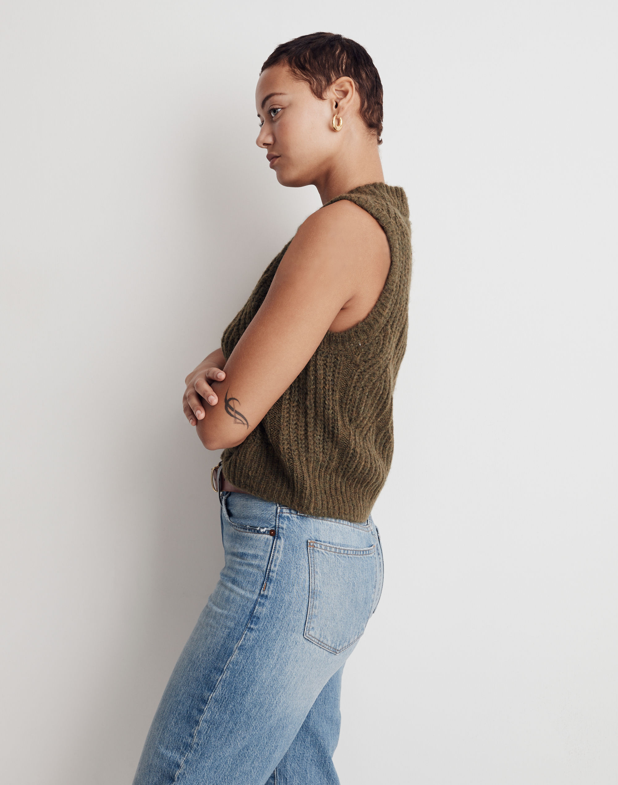 Pointelle Knowe Sweater Vest