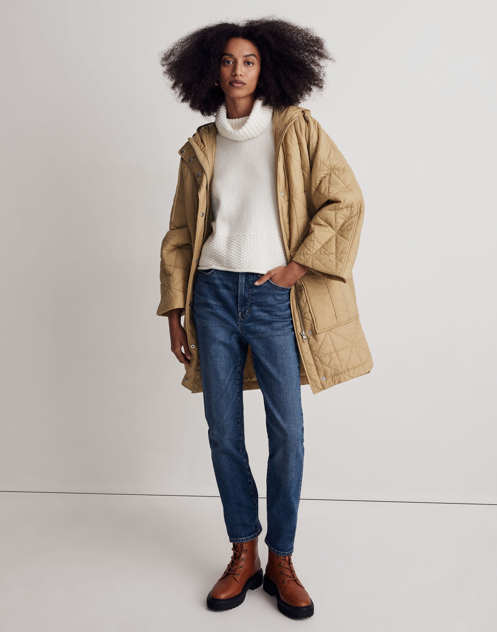 quilted norris poncho