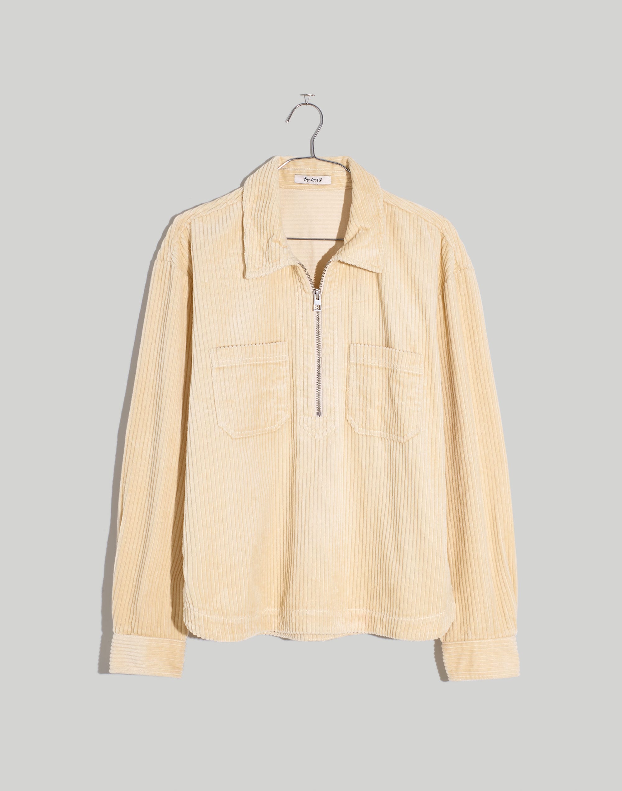 Corduroy Half-Zip Sweatshirt