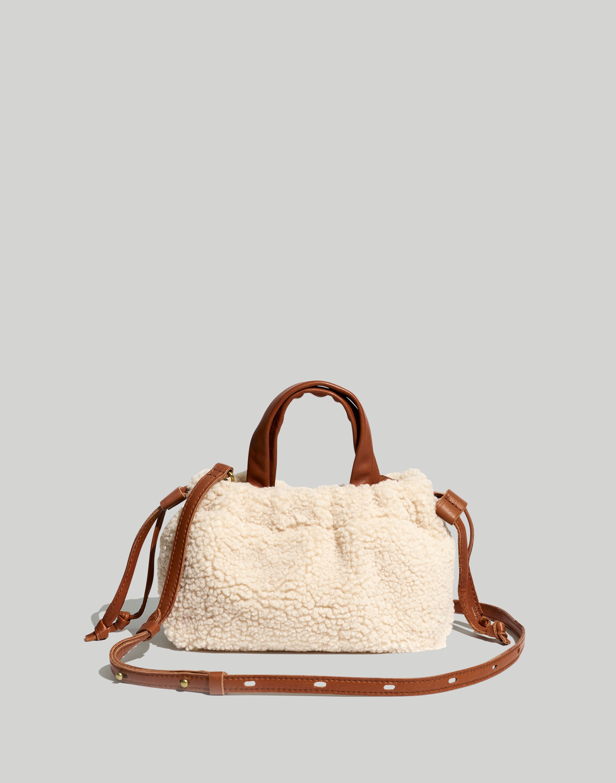 The Piazza Mini Crossbody Bag in Sherpa