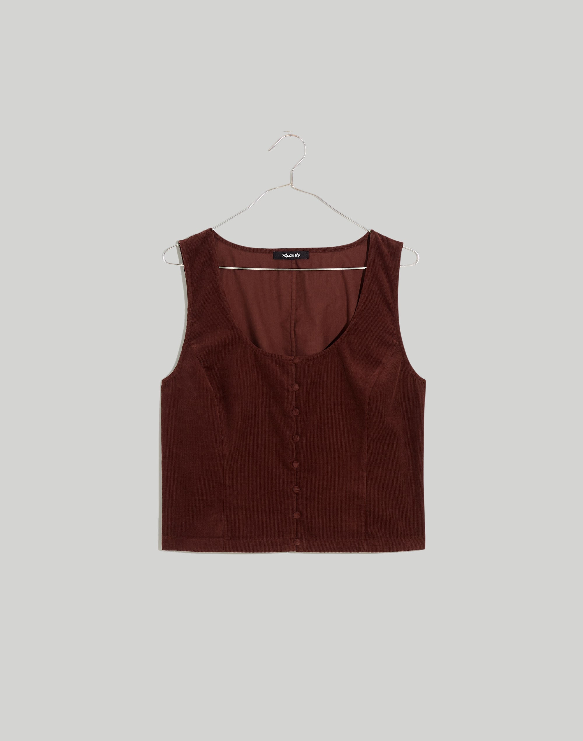 Corduroy Sleeveless Crop Top