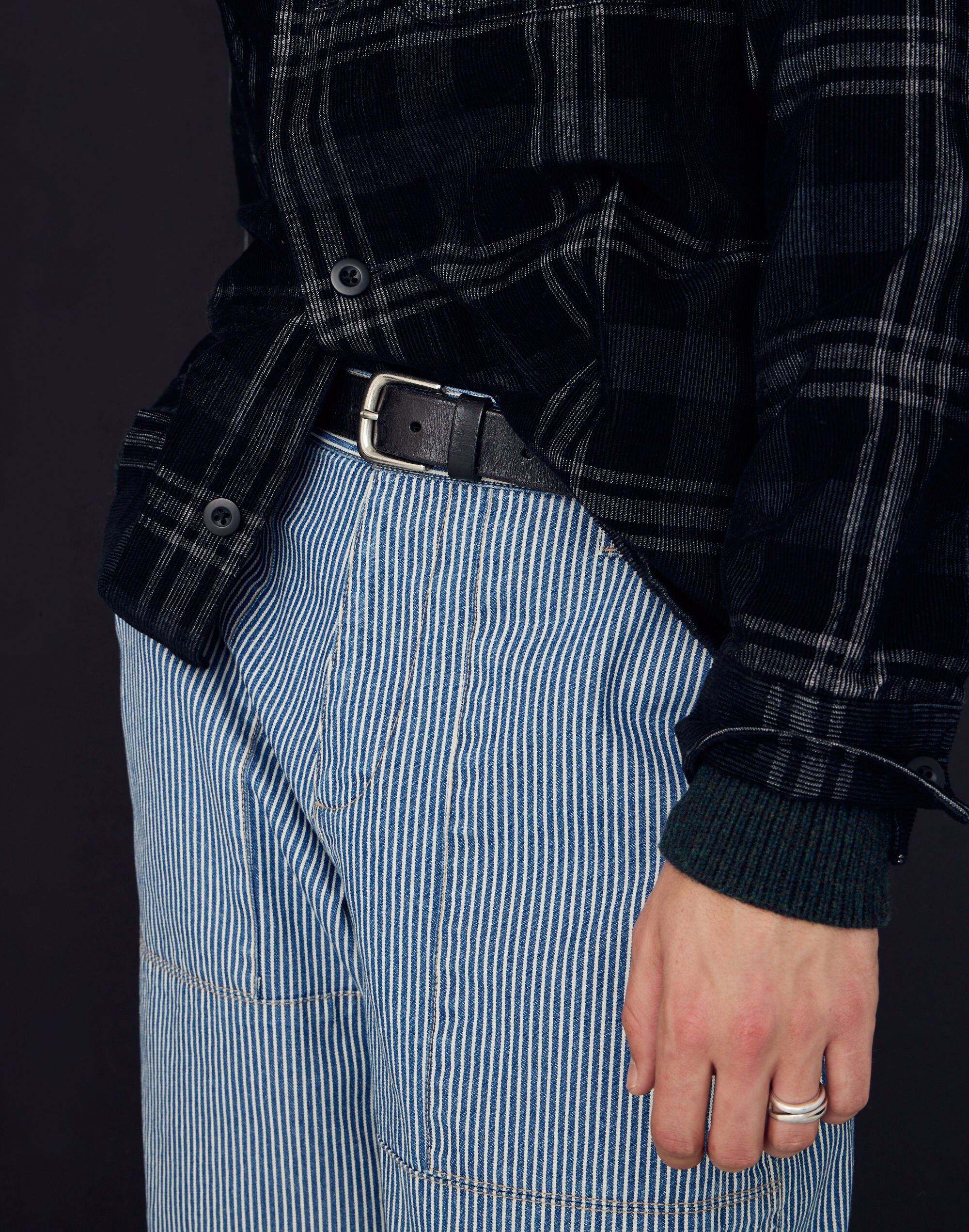 Corduroy Boxy Shirt-Jacket in Plaid