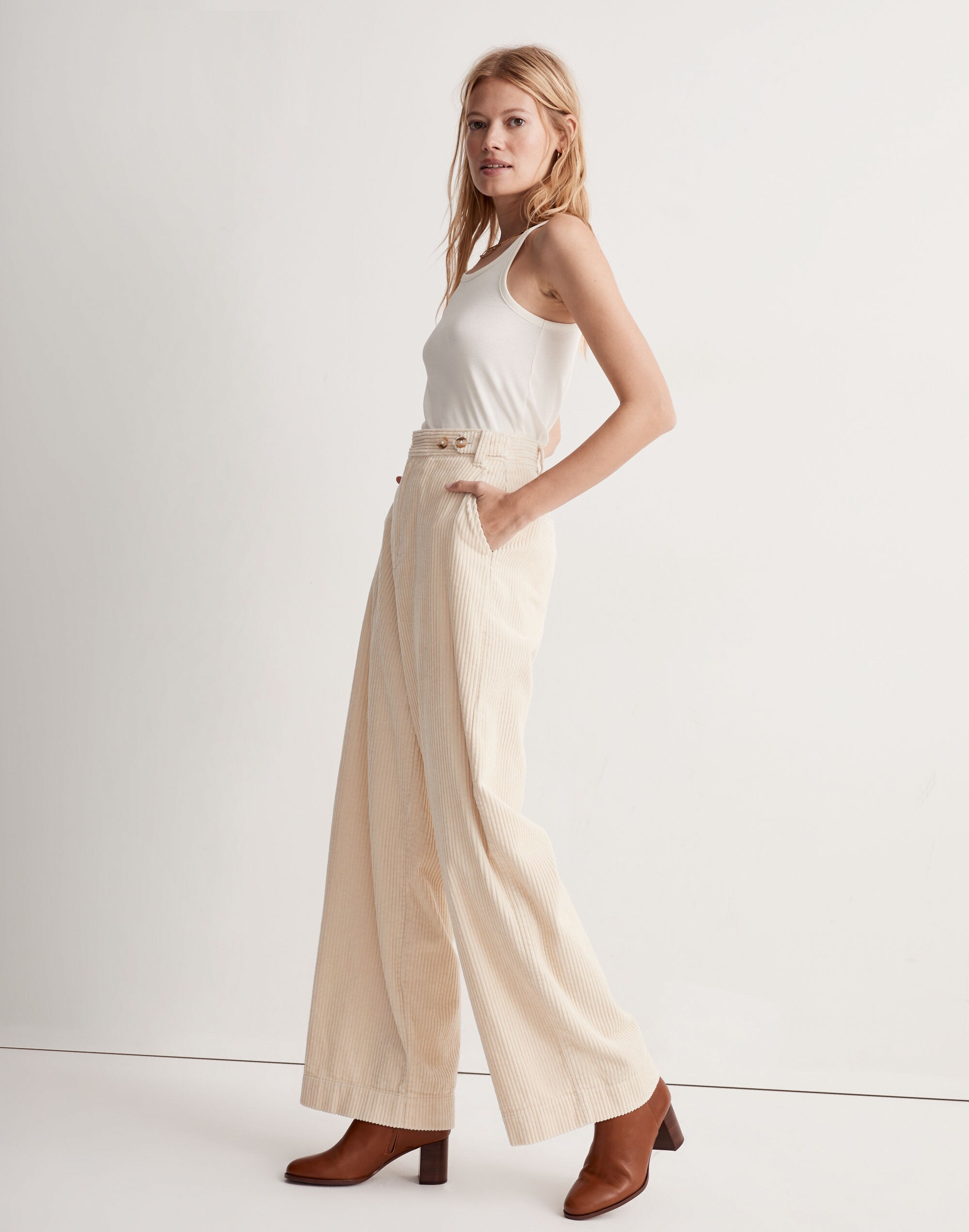 Corduroy Harlow Wide-Leg Pants