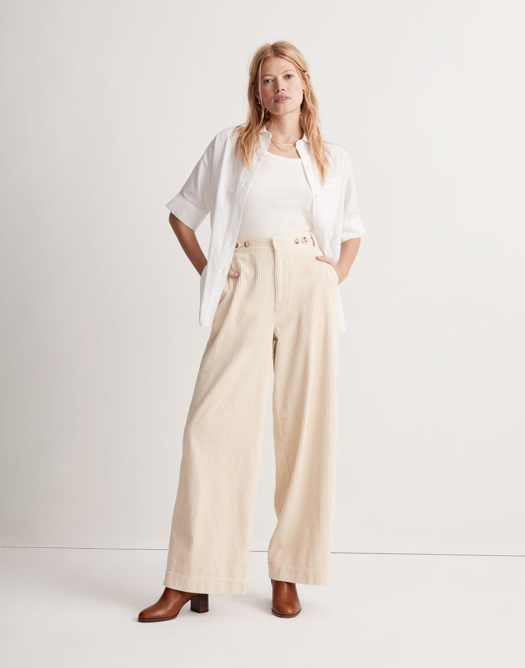 Corduroy Harlow Wide-Leg Pants