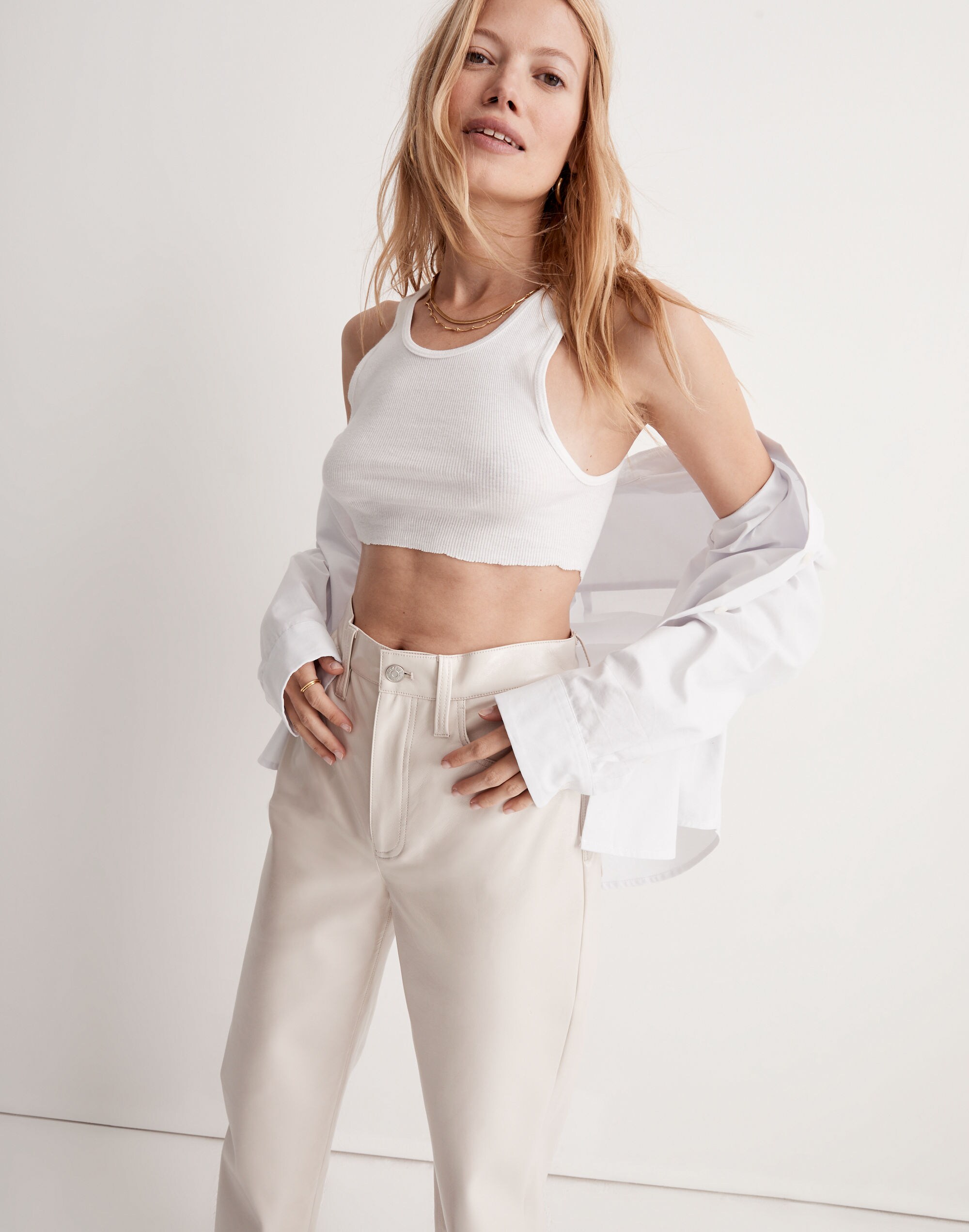 The Perfect Vintage Straight Pant: Faux Leather Edition