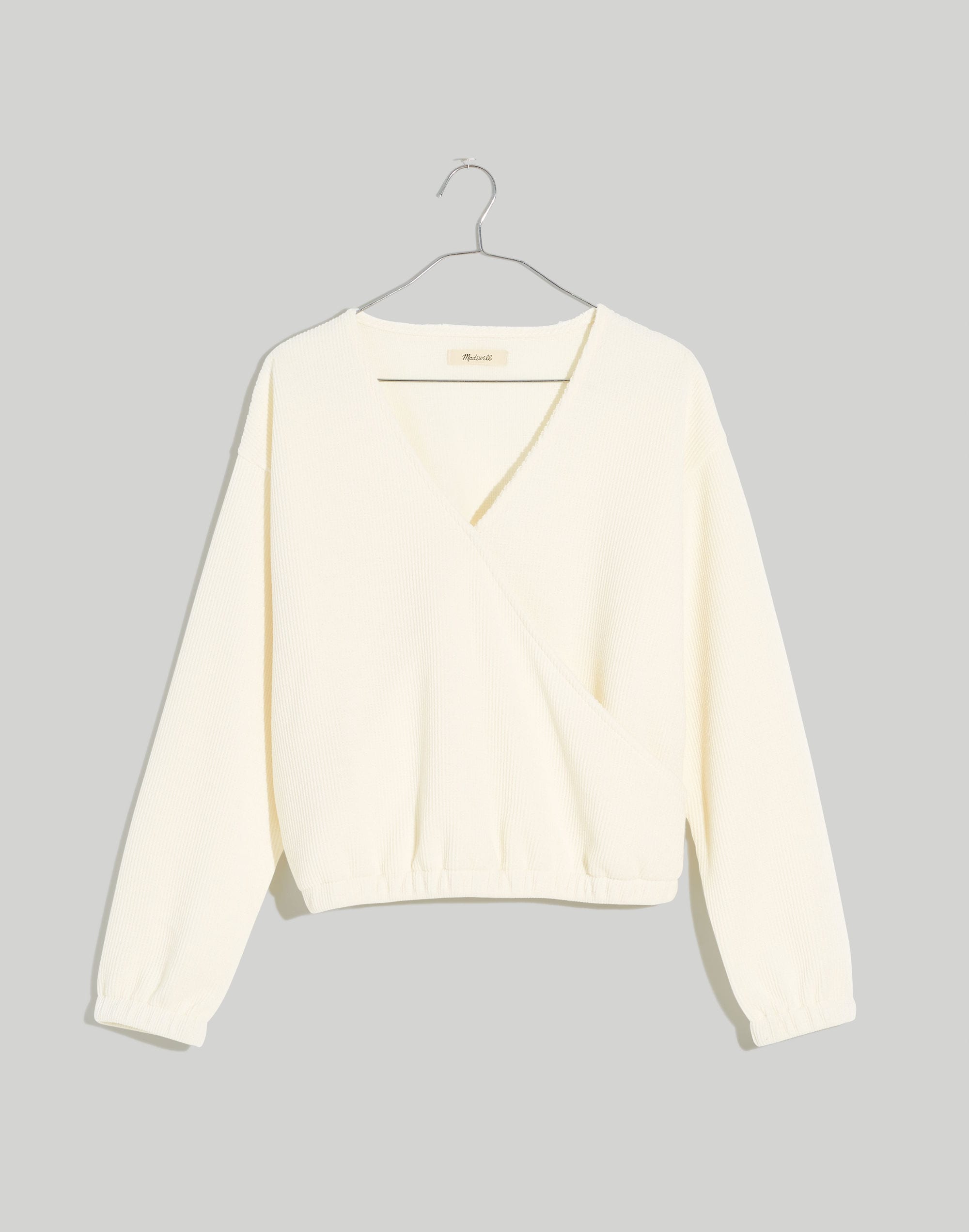 Ottoman Knit Wrap Top