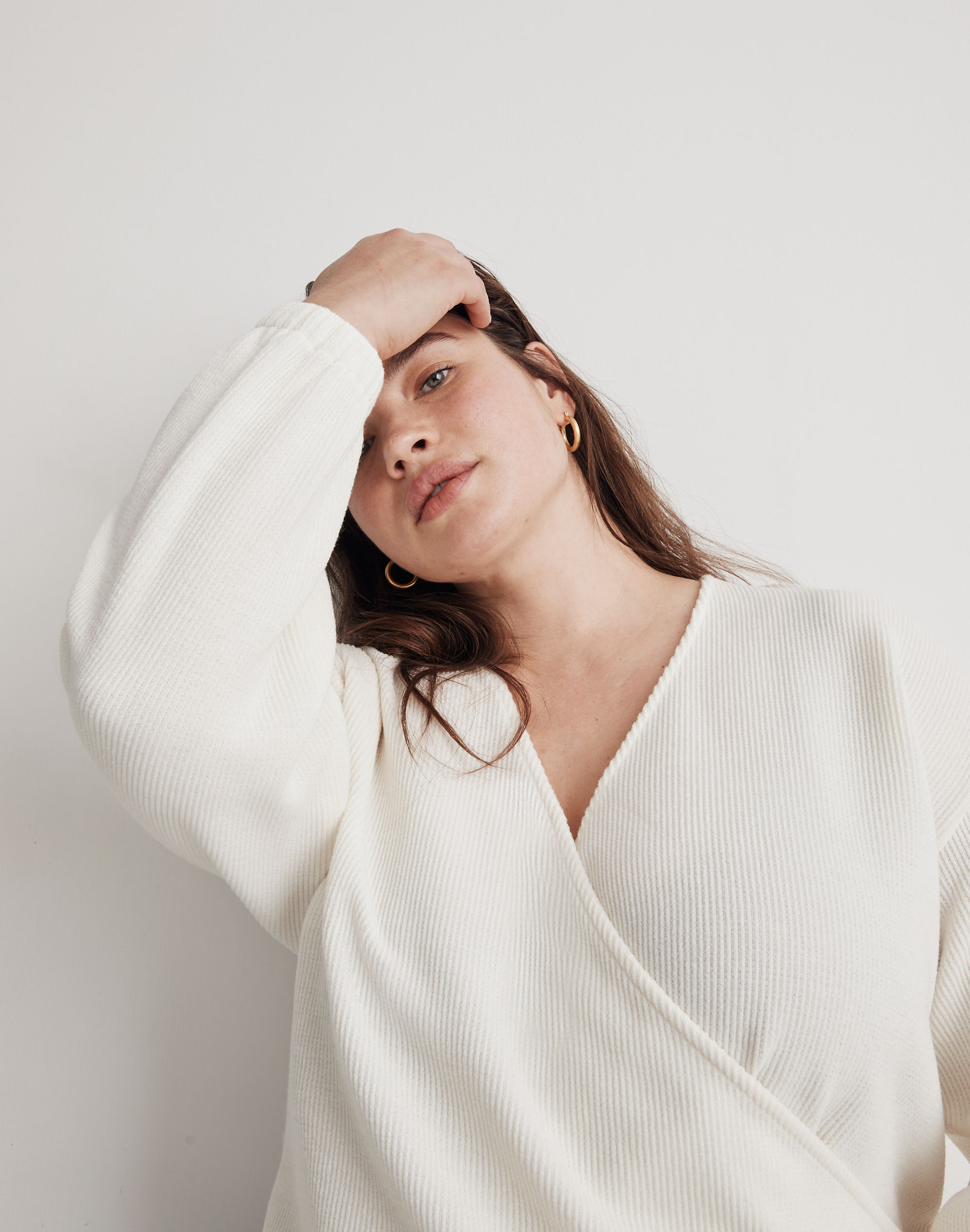 Plus Ottoman Knit Wrap Top