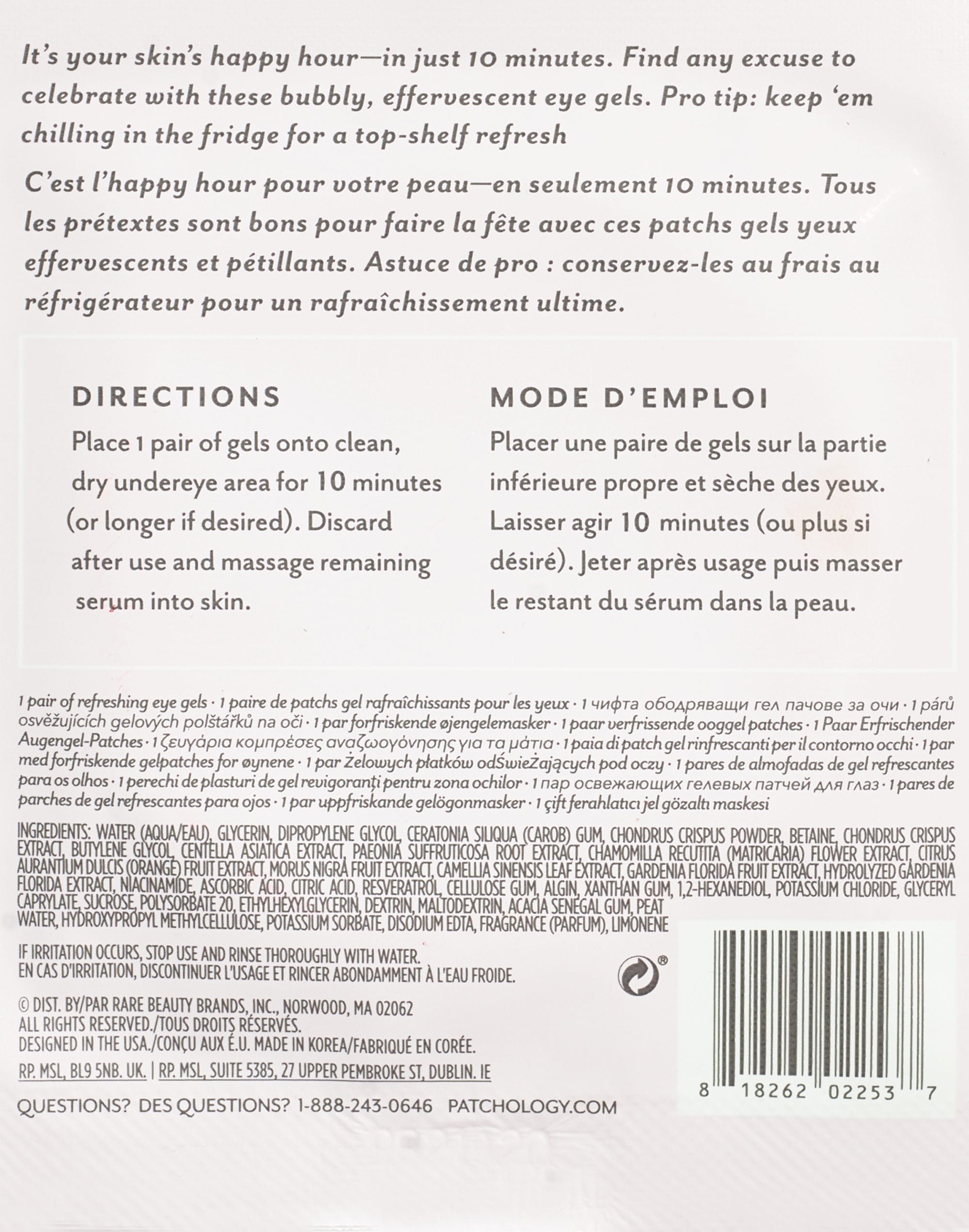 Patchology&reg; Bubbly Eye Gels