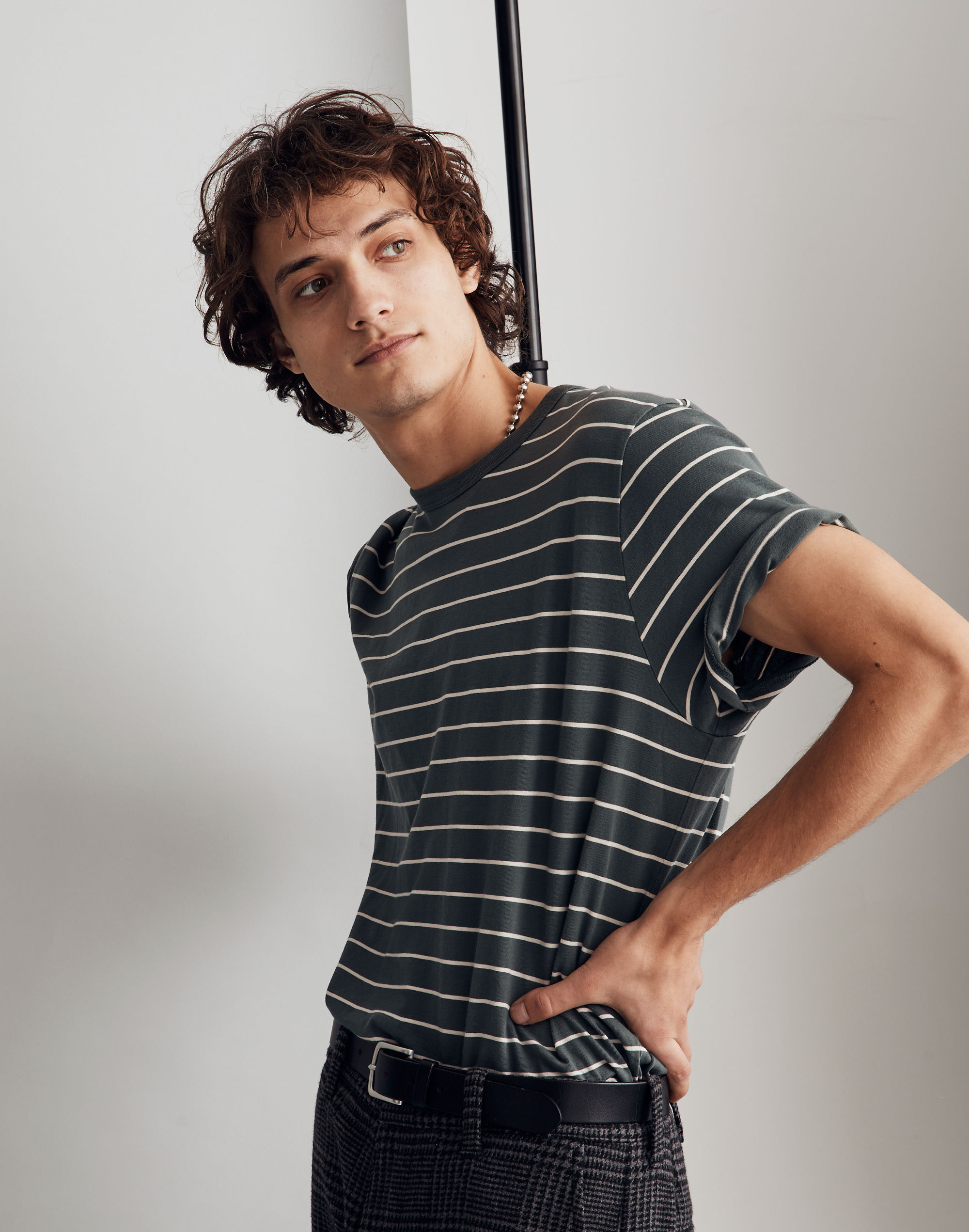 Allday Tee in Witherby Stripe