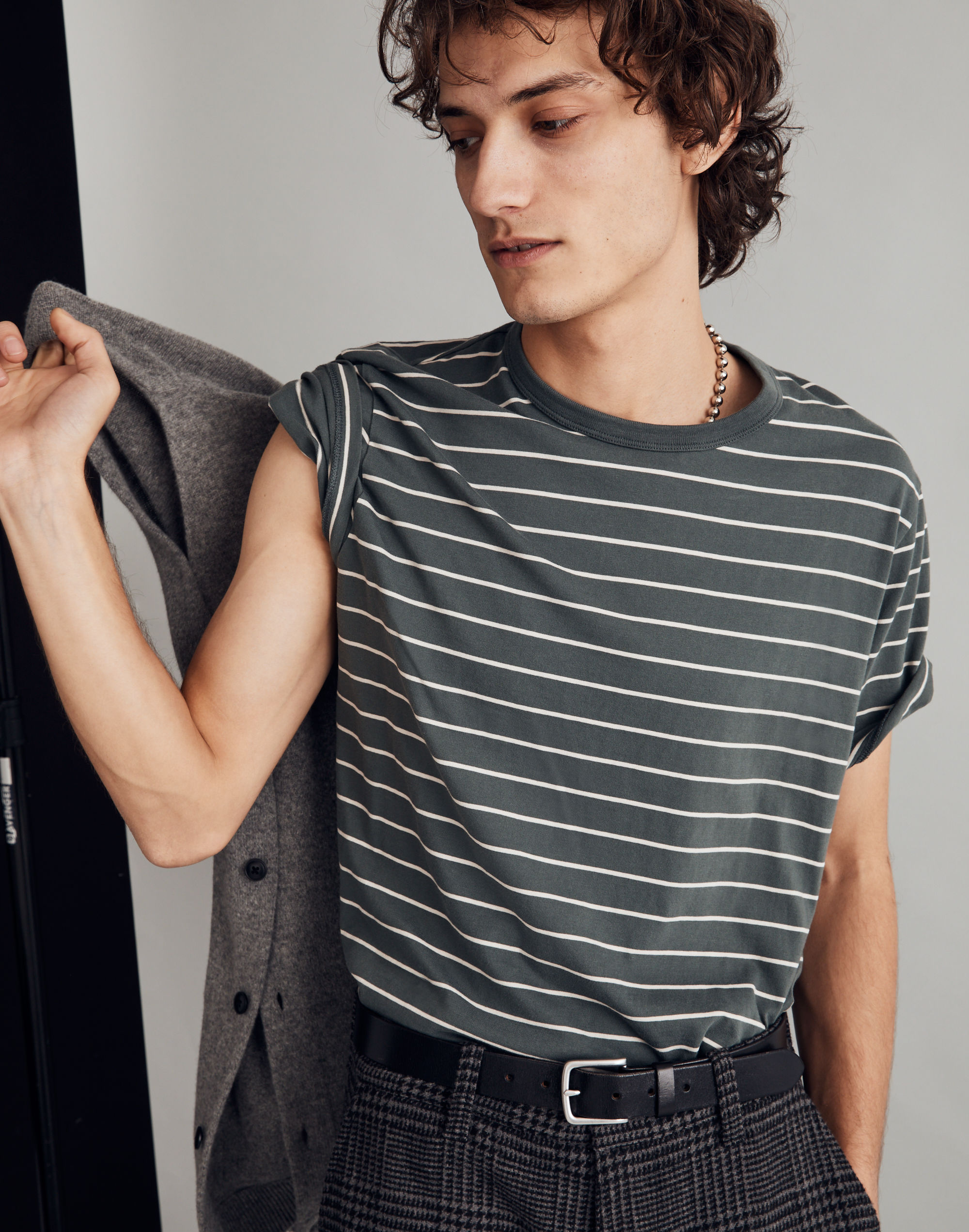 Allday Tee in Witherby Stripe