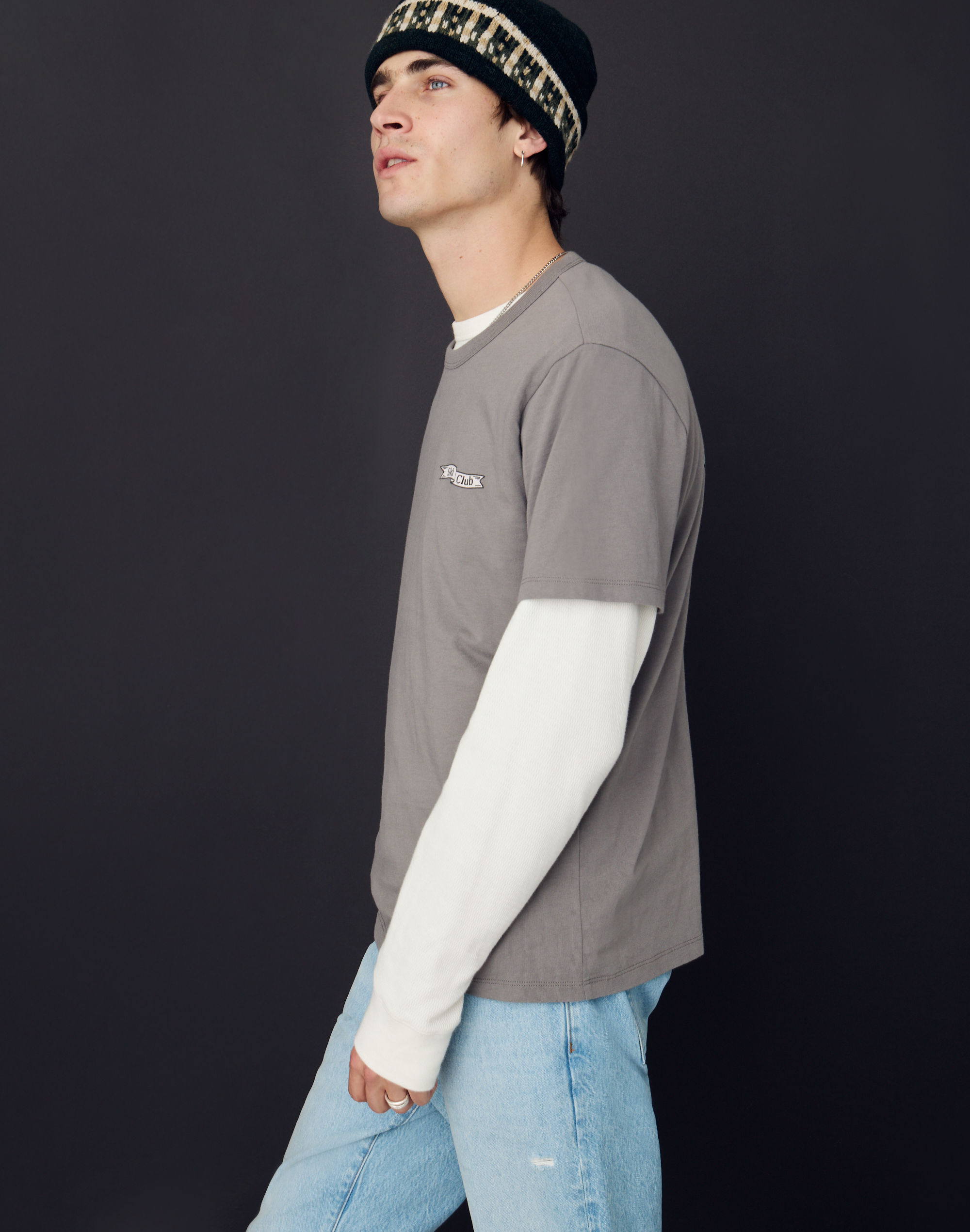 Ski Club Allday Crewneck Graphic Tee