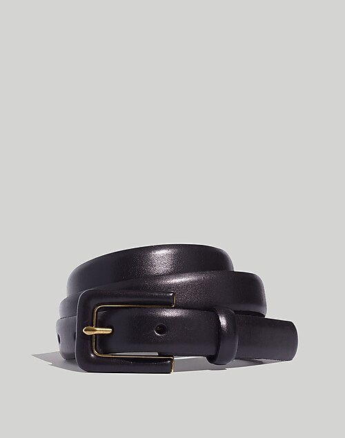 black leather belt buckle