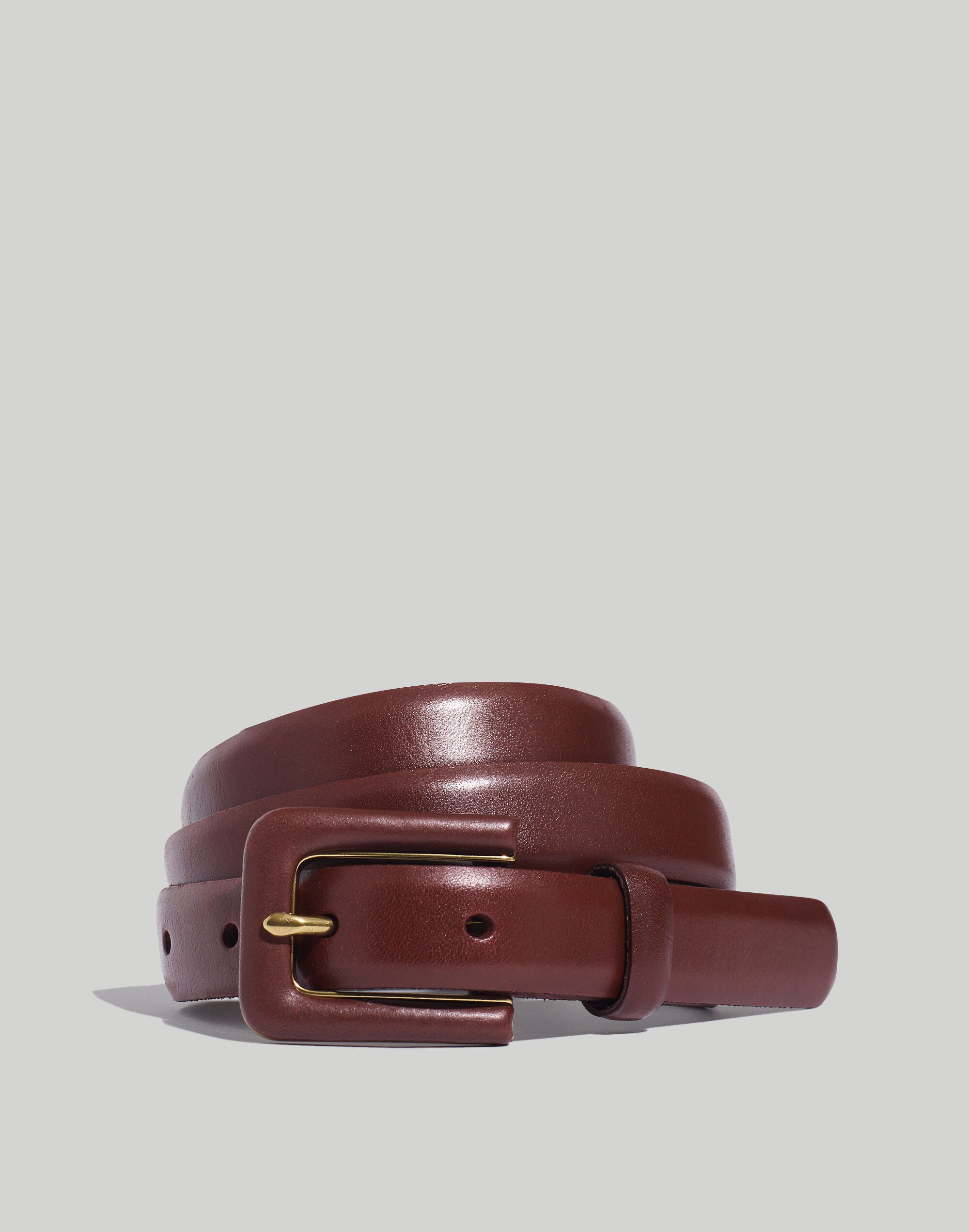 Pebbled Leather Covered Buckle Belt