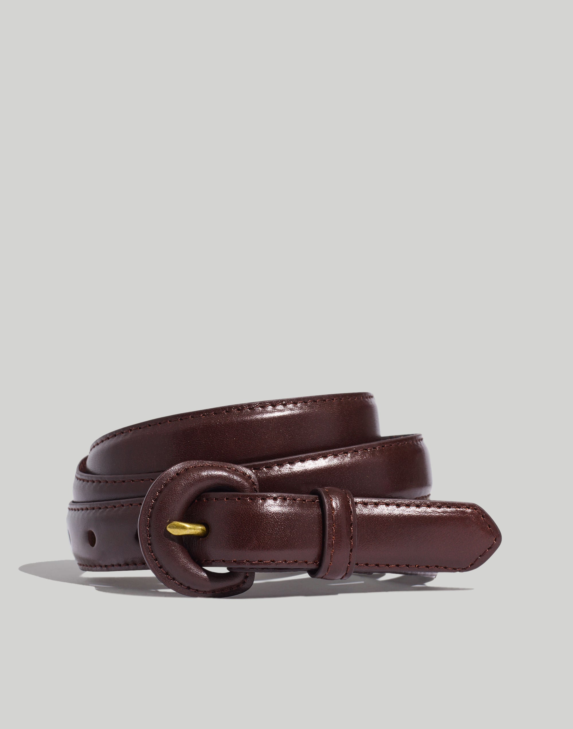leather covered buckle belt