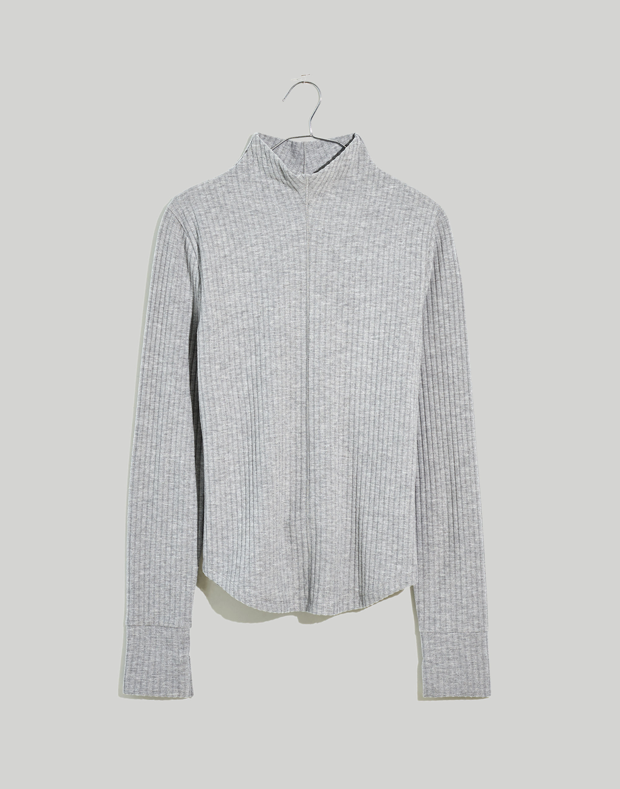 Plus MWL Brushed Rib Long-Sleeve Turtleneck Top