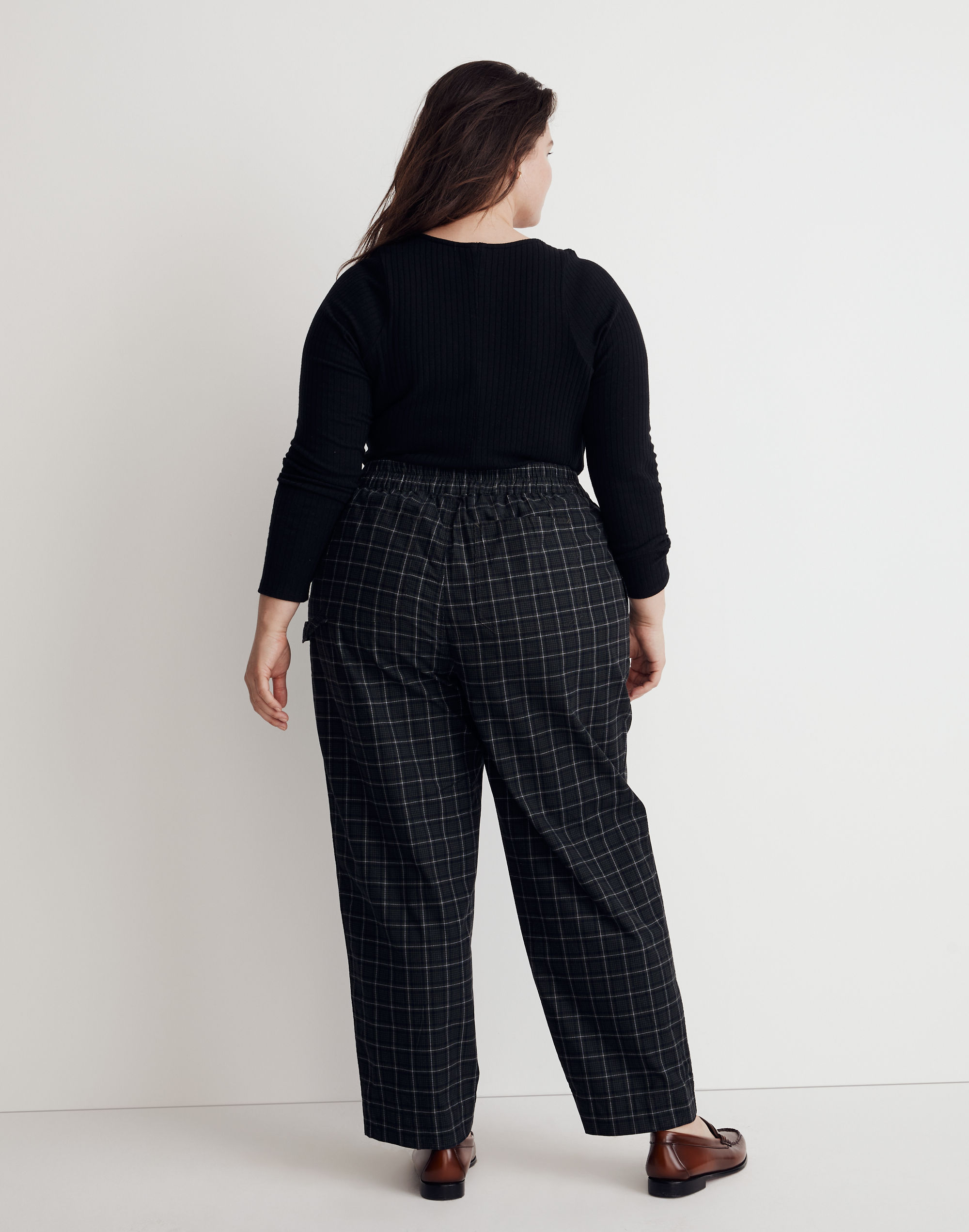 Plus Corduroy Pull-On Tapered Pants