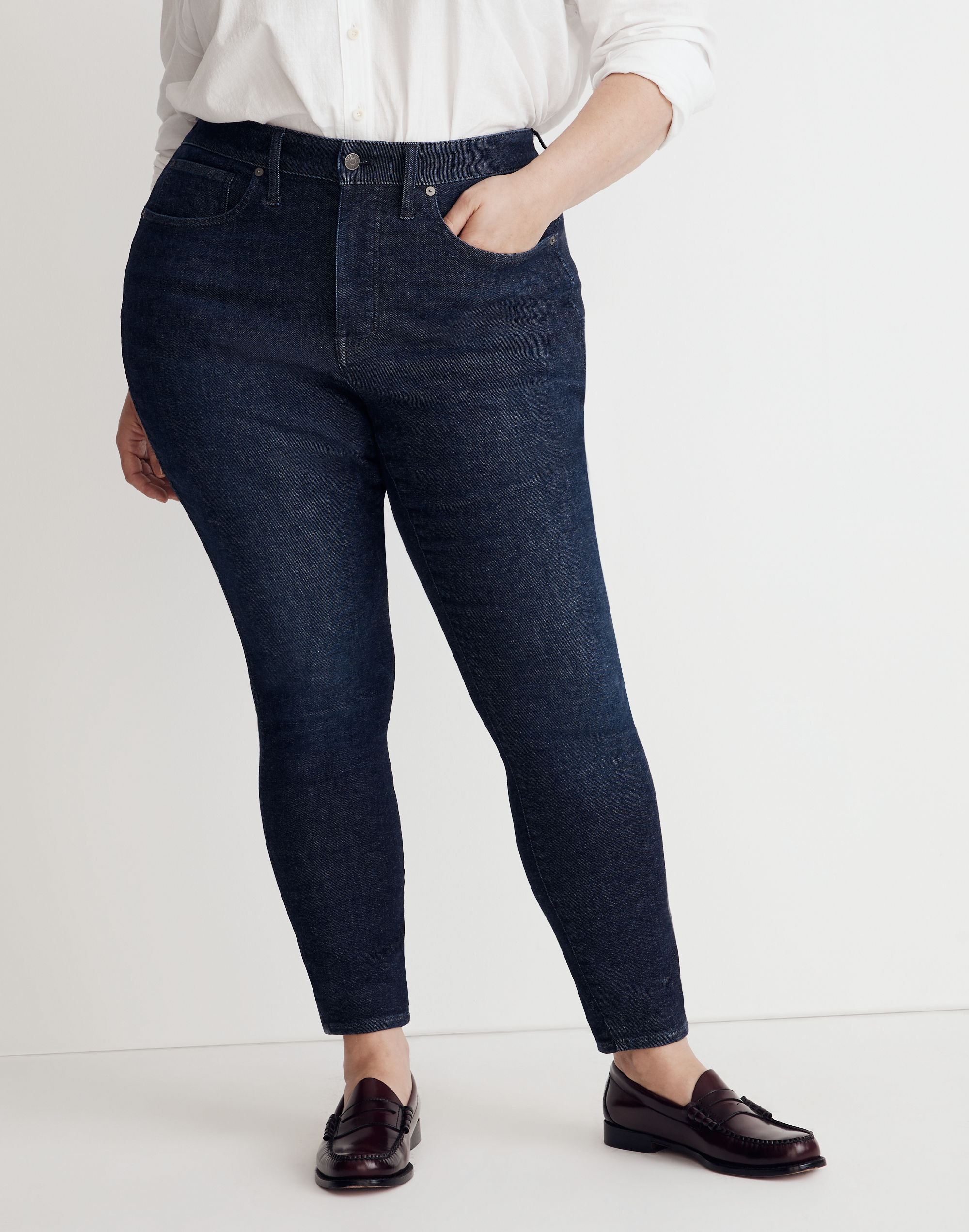 Plus 10" High-Rise Skinny Jeans in Bensley Wash