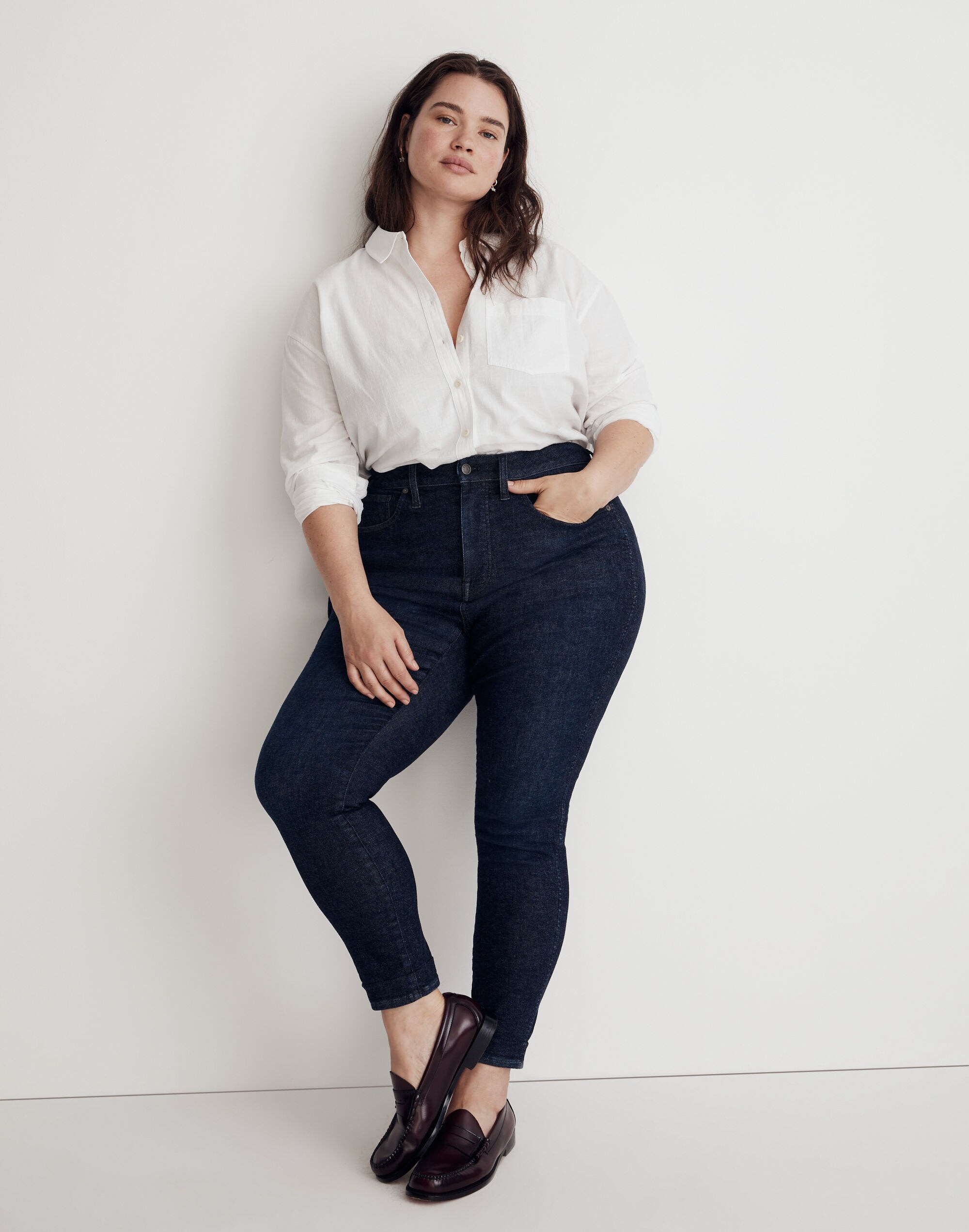 Plus 10" High-Rise Skinny Jeans in Bensley Wash