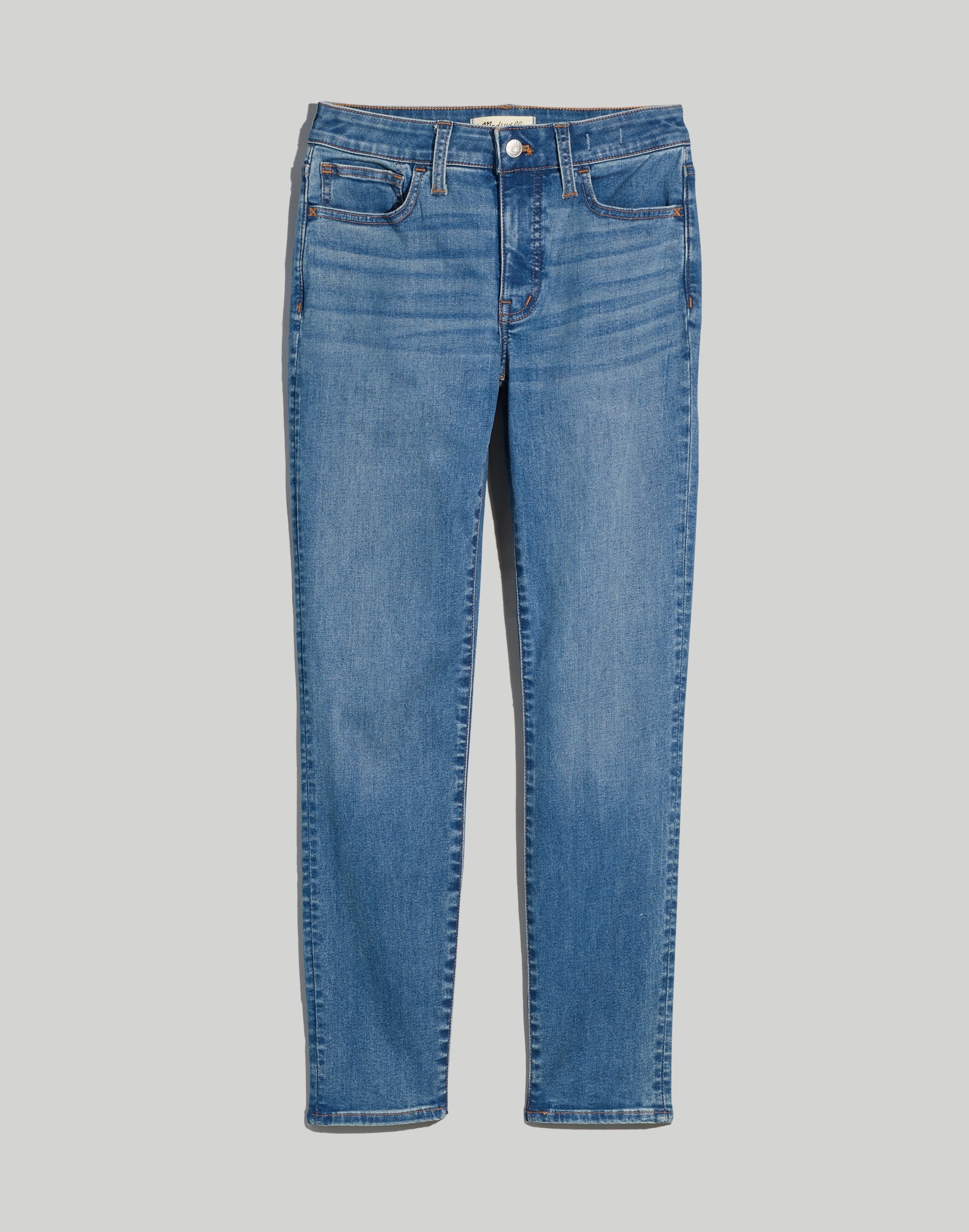 Curvy Mid-Rise Roadtripper Supersoft Skinny Jeans in Hastings Wash: TENCEL&trade; Denim