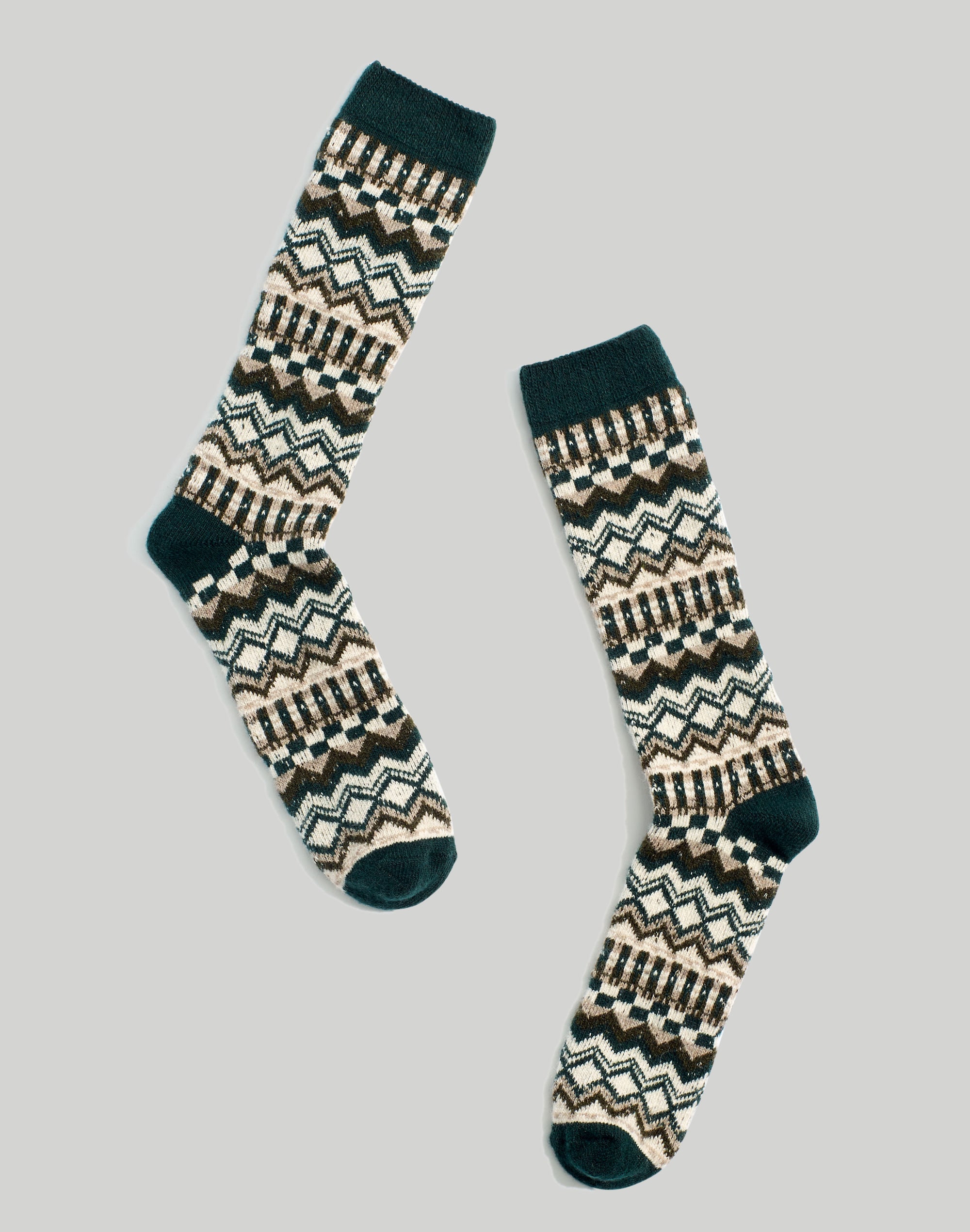 Fair Isle Crew Socks