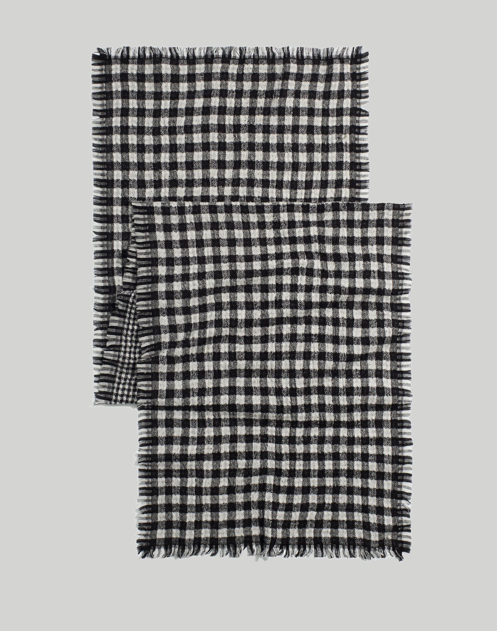 Double-Faced Plaid Scarf