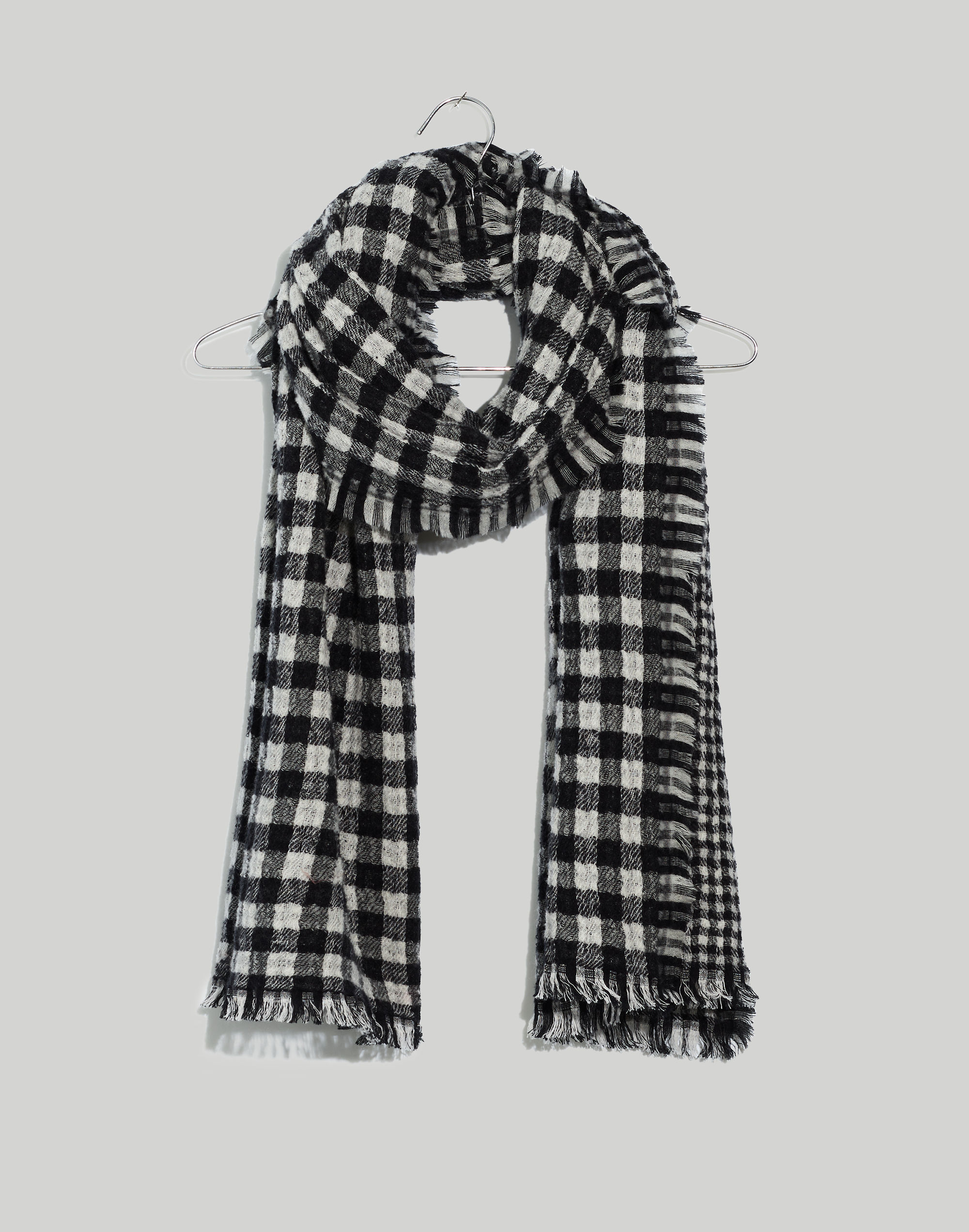 Double-Faced Plaid Scarf