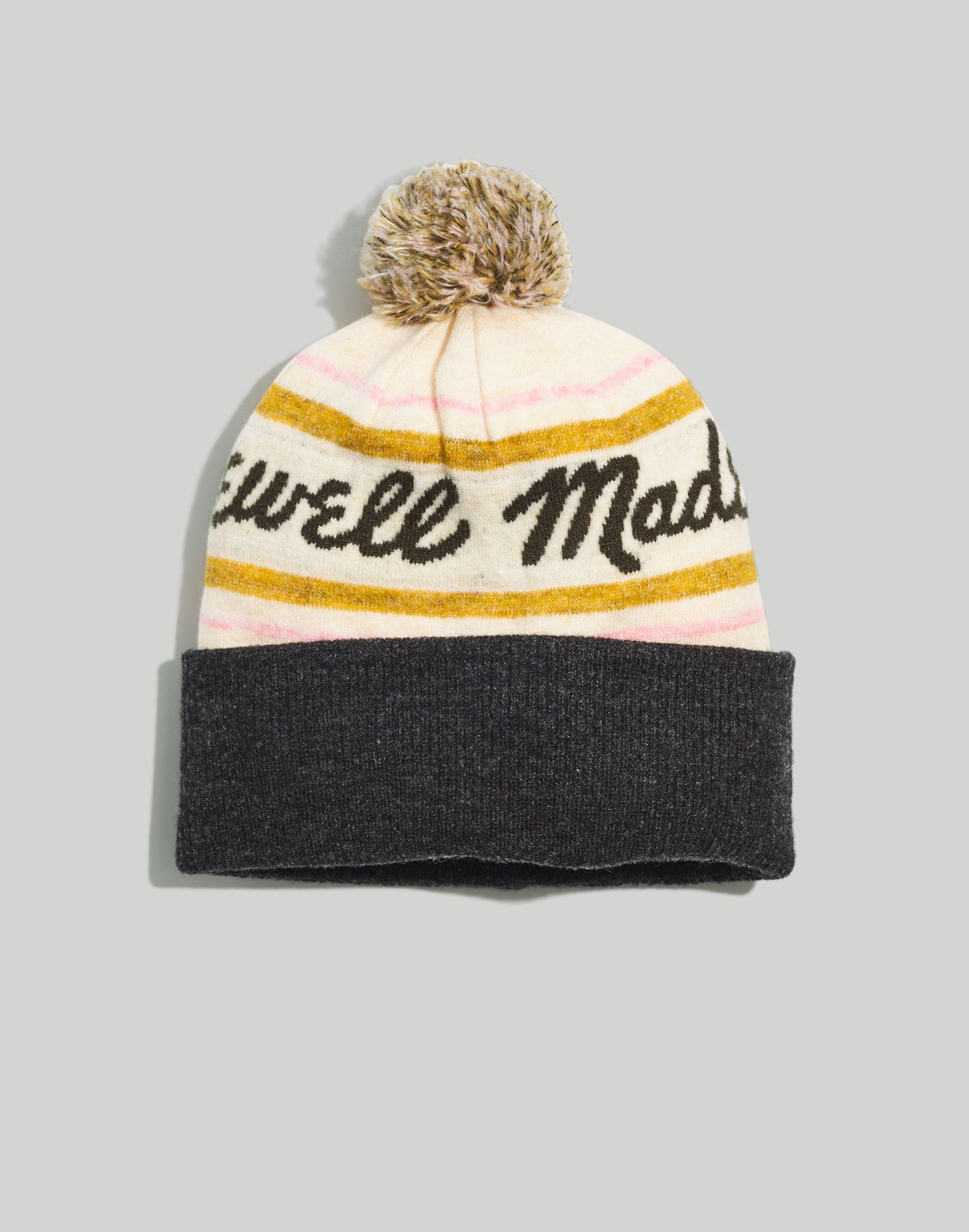 retro pom-pom beanie