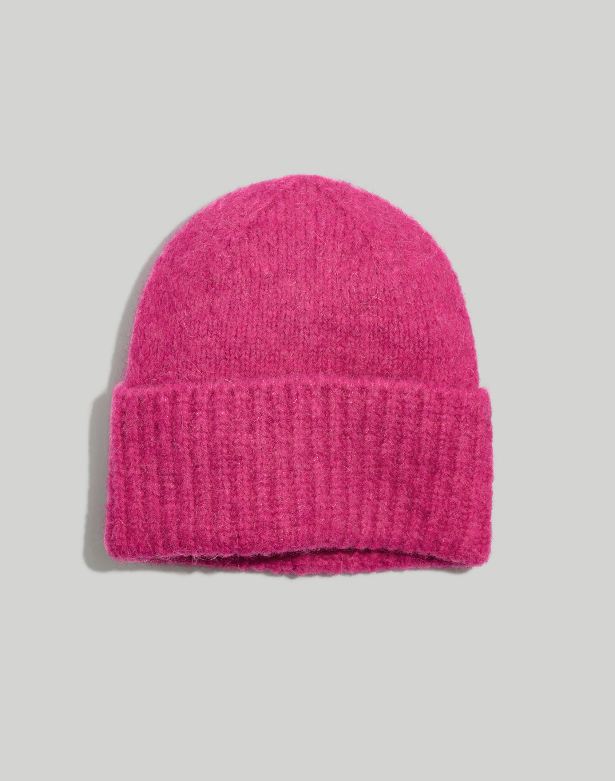 fuzzy wide-cuffed beanie