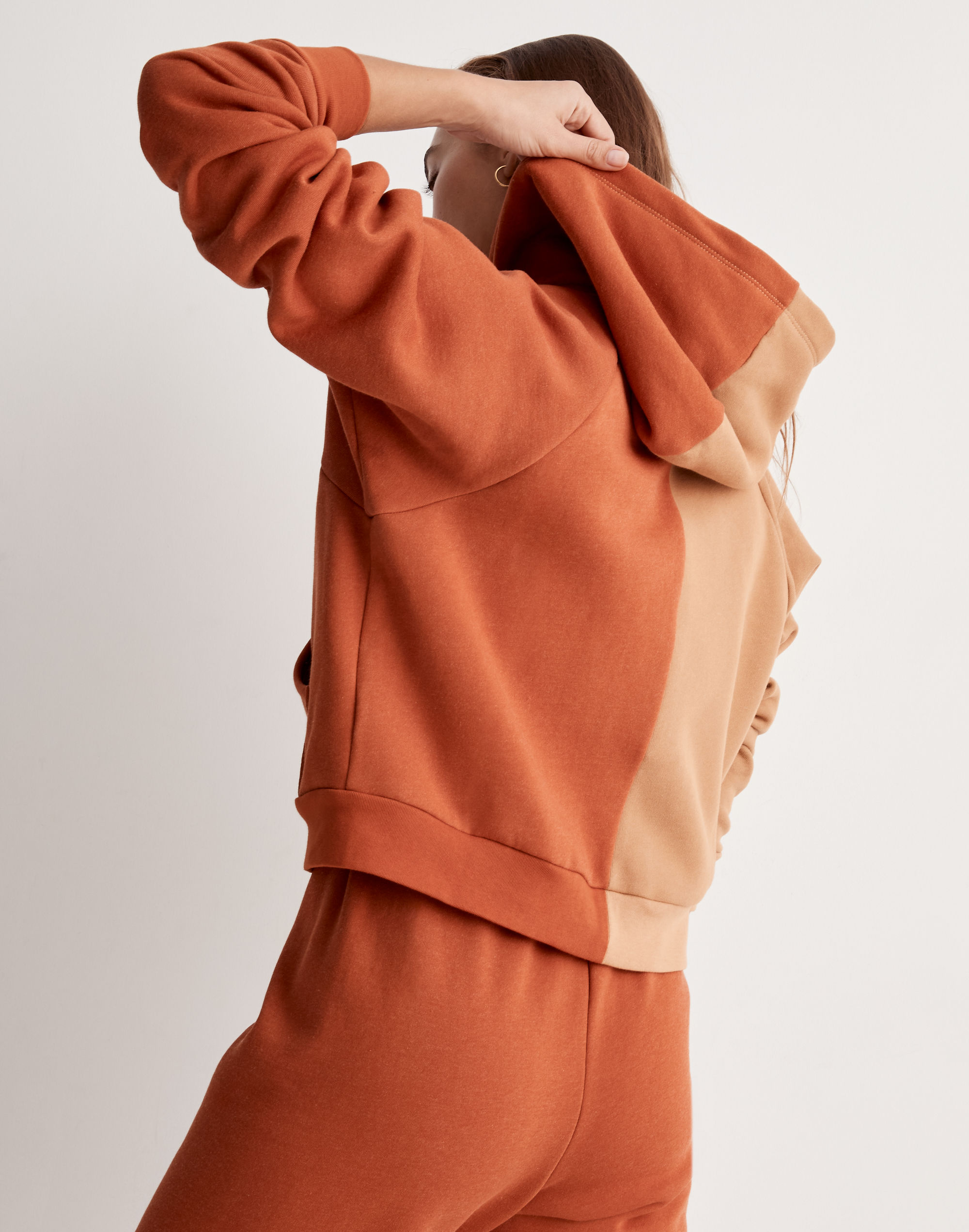 Madewell x Donni Pearl (Re)sourced Fleece Full-Zip Hoodie Sweatshirt