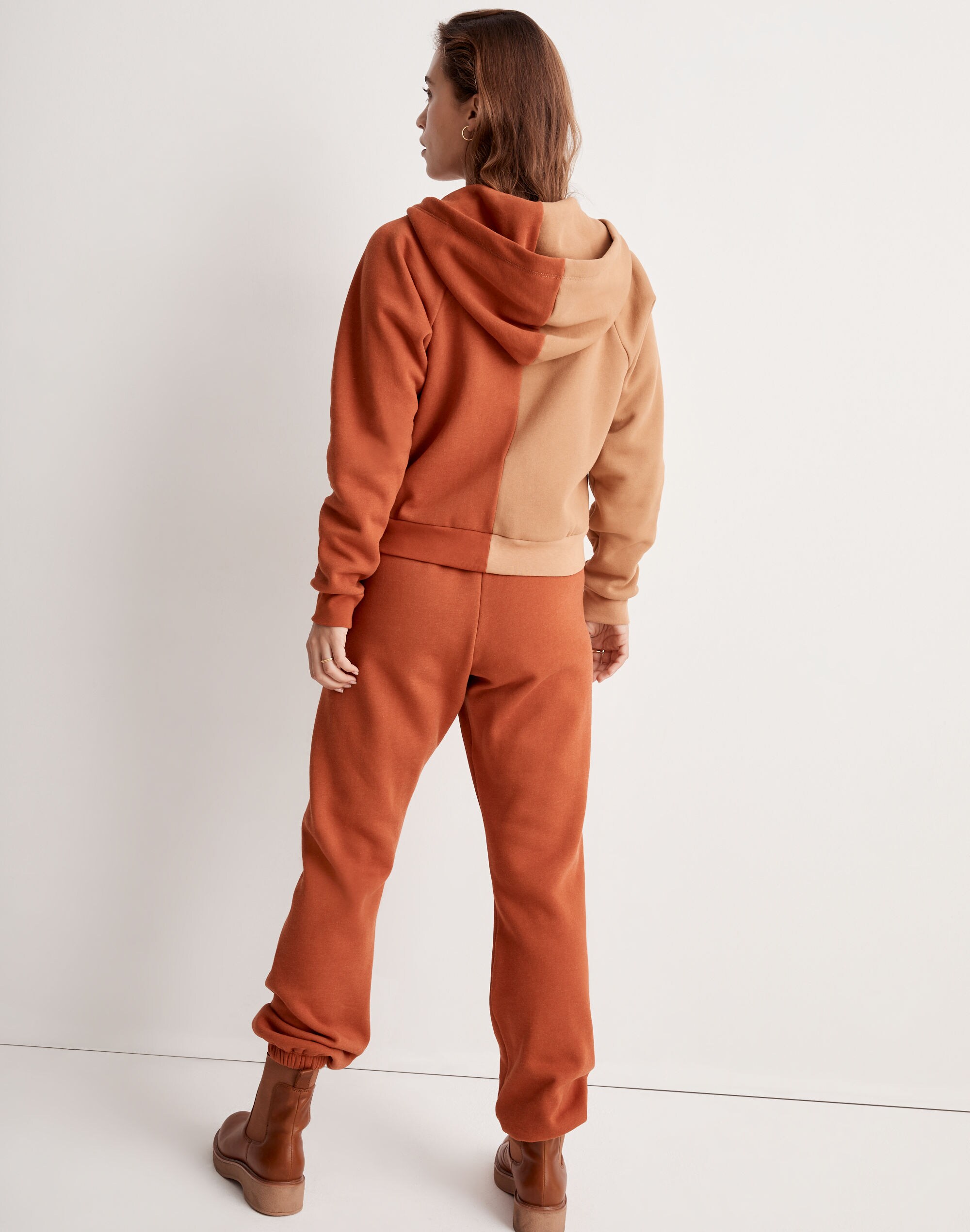 Madewell x Donni Pearl (Re)sourced Fleece Full-Zip Hoodie Sweatshirt