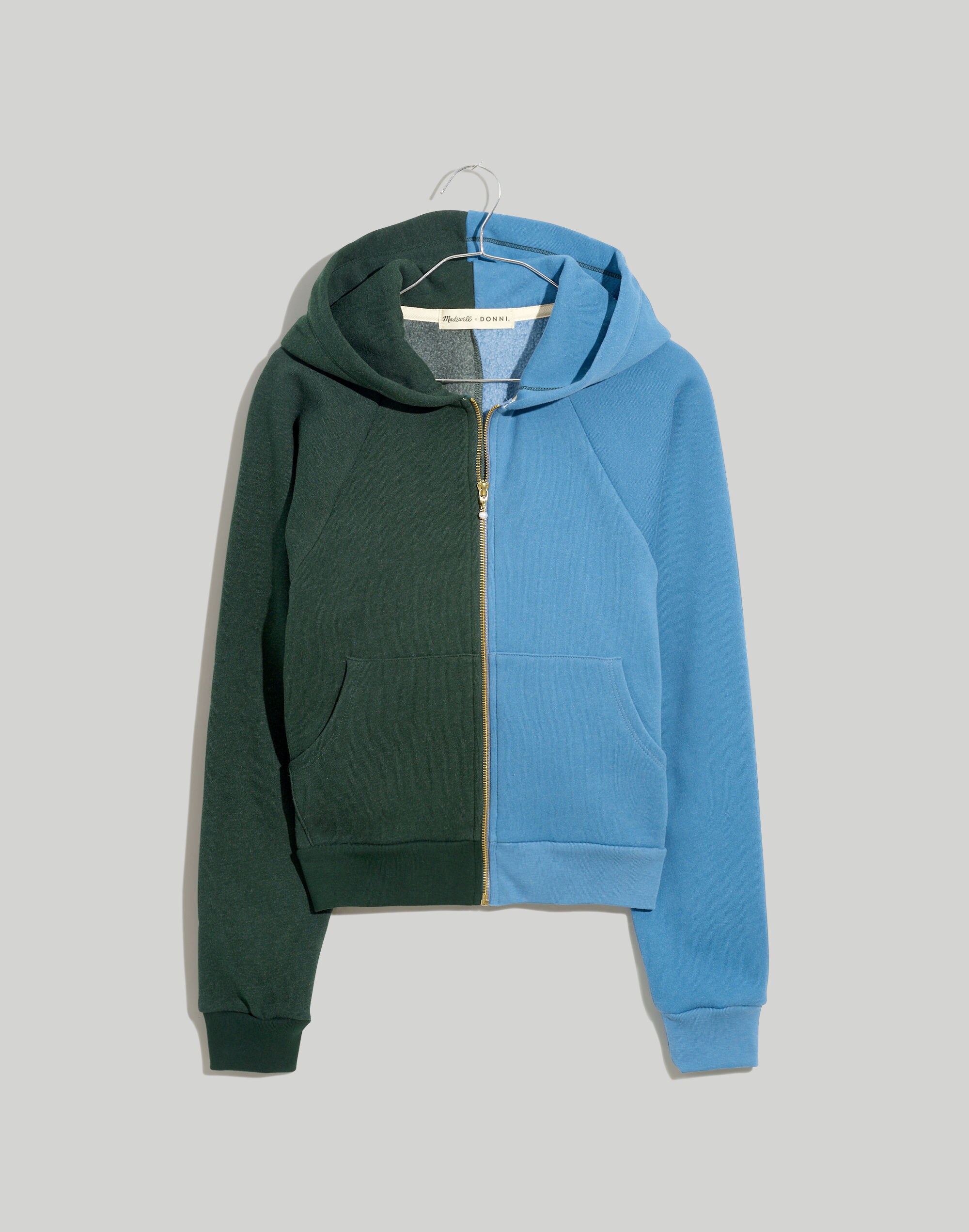 Madewell x Donni Pearl (Re)sourced Fleece Full-Zip Hoodie Sweatshirt
