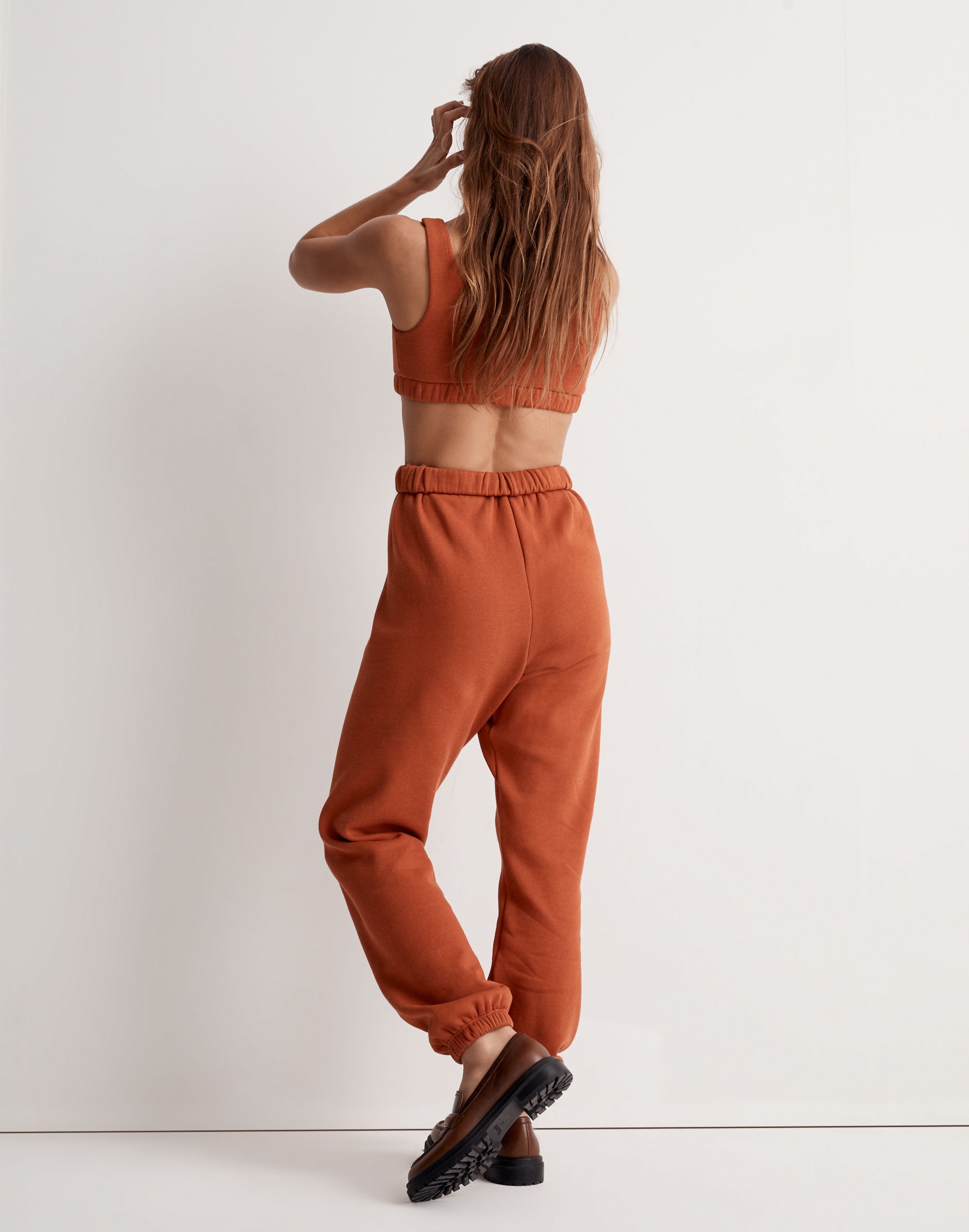 Madewell x Donni Pearl (Re)sourced Fleece Roll Sweatpants