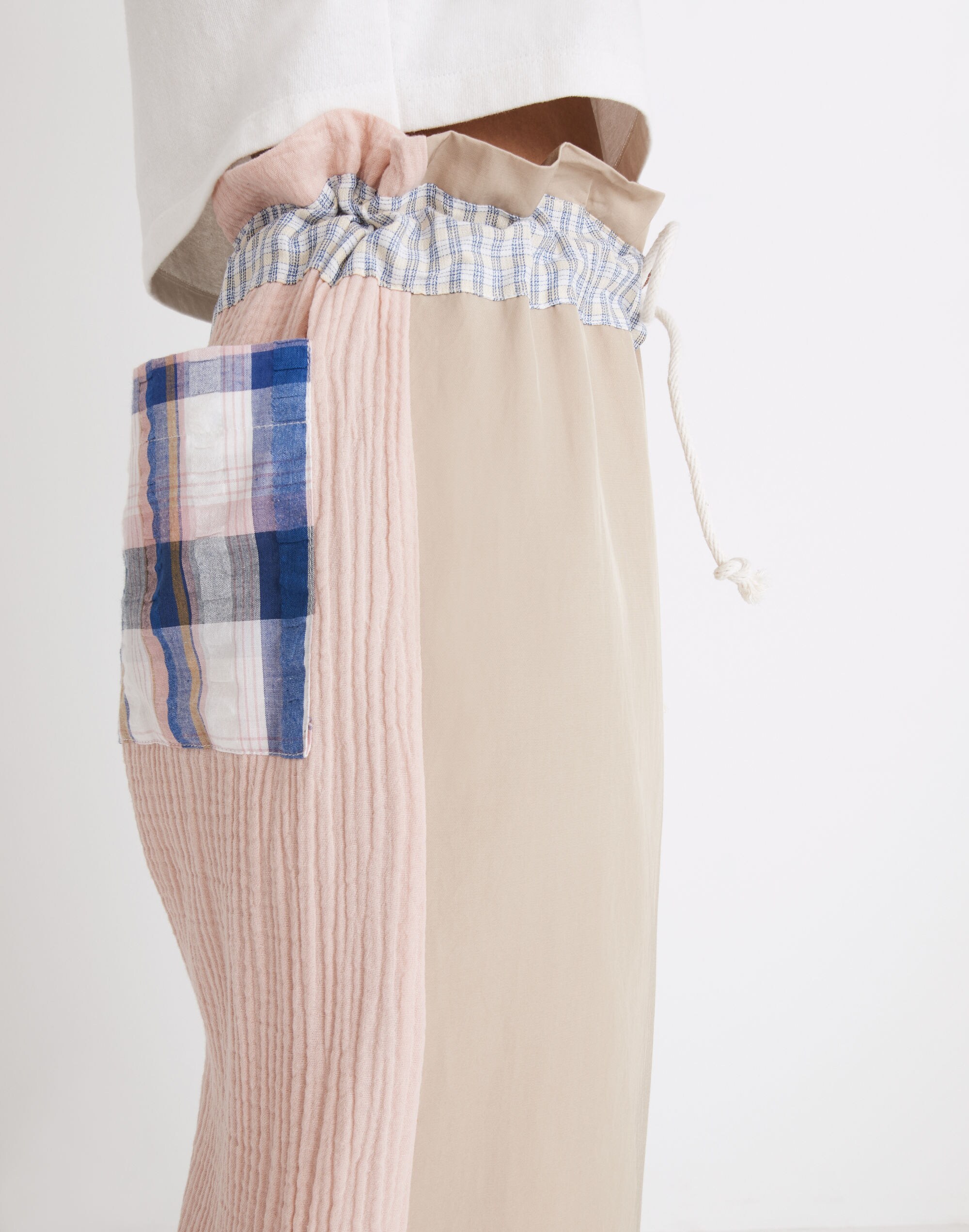 Madewell x La R&eacute;union Upcycled Patchwork Paperbag Pants