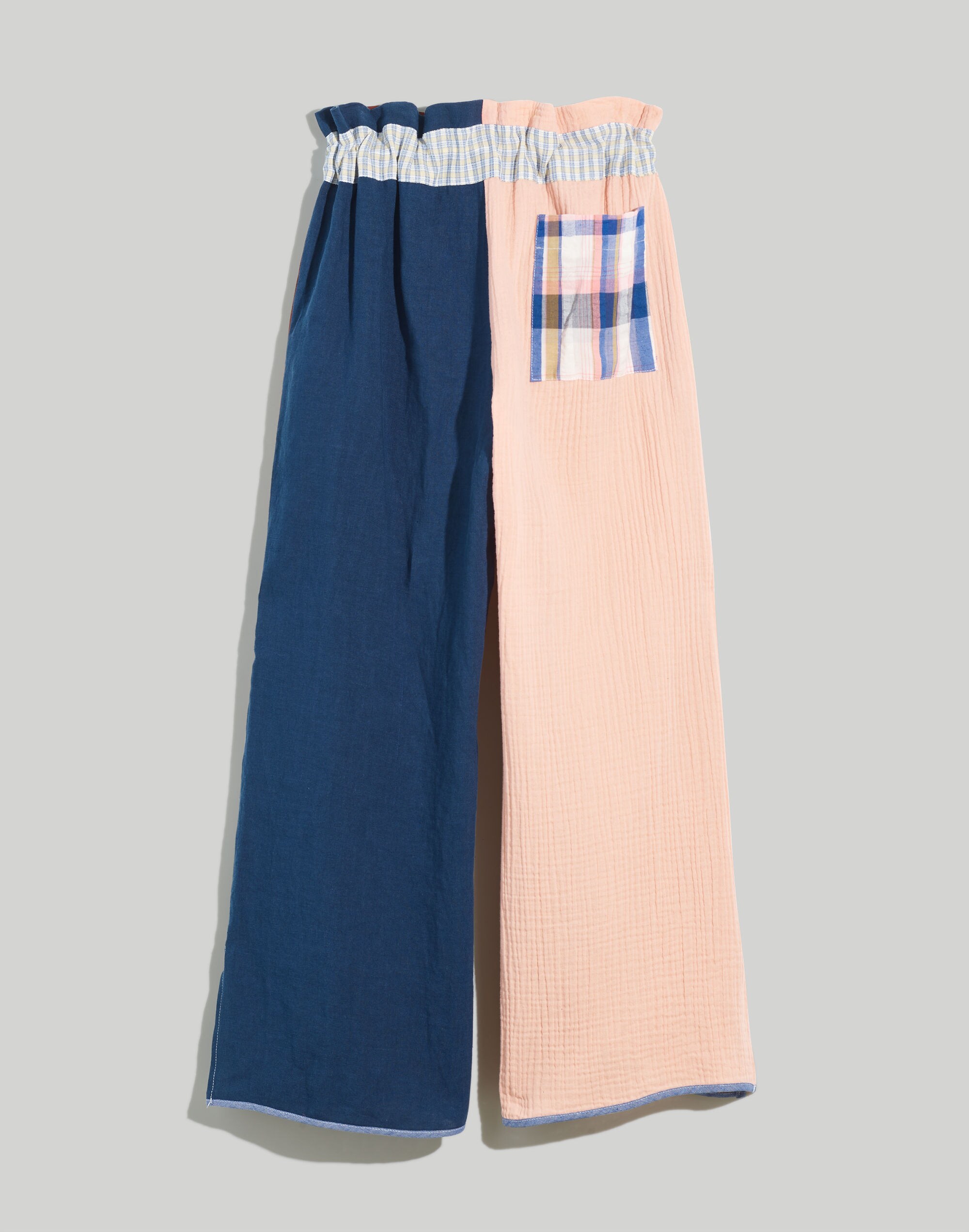 Madewell x La R&eacute;union Upcycled Patchwork Paperbag Pants