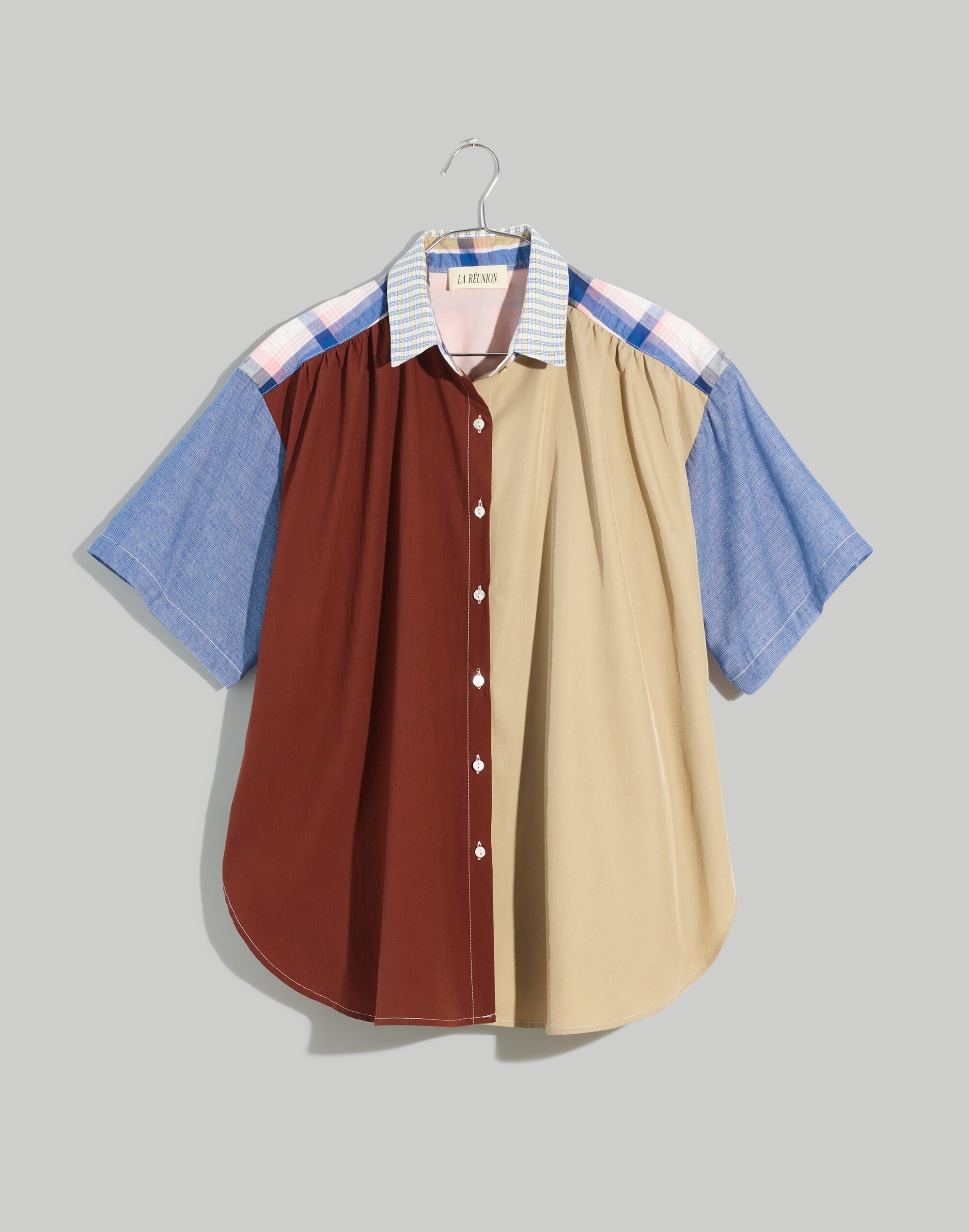 Madewell x La R&eacute;union Upcycled Patchwork Shirt