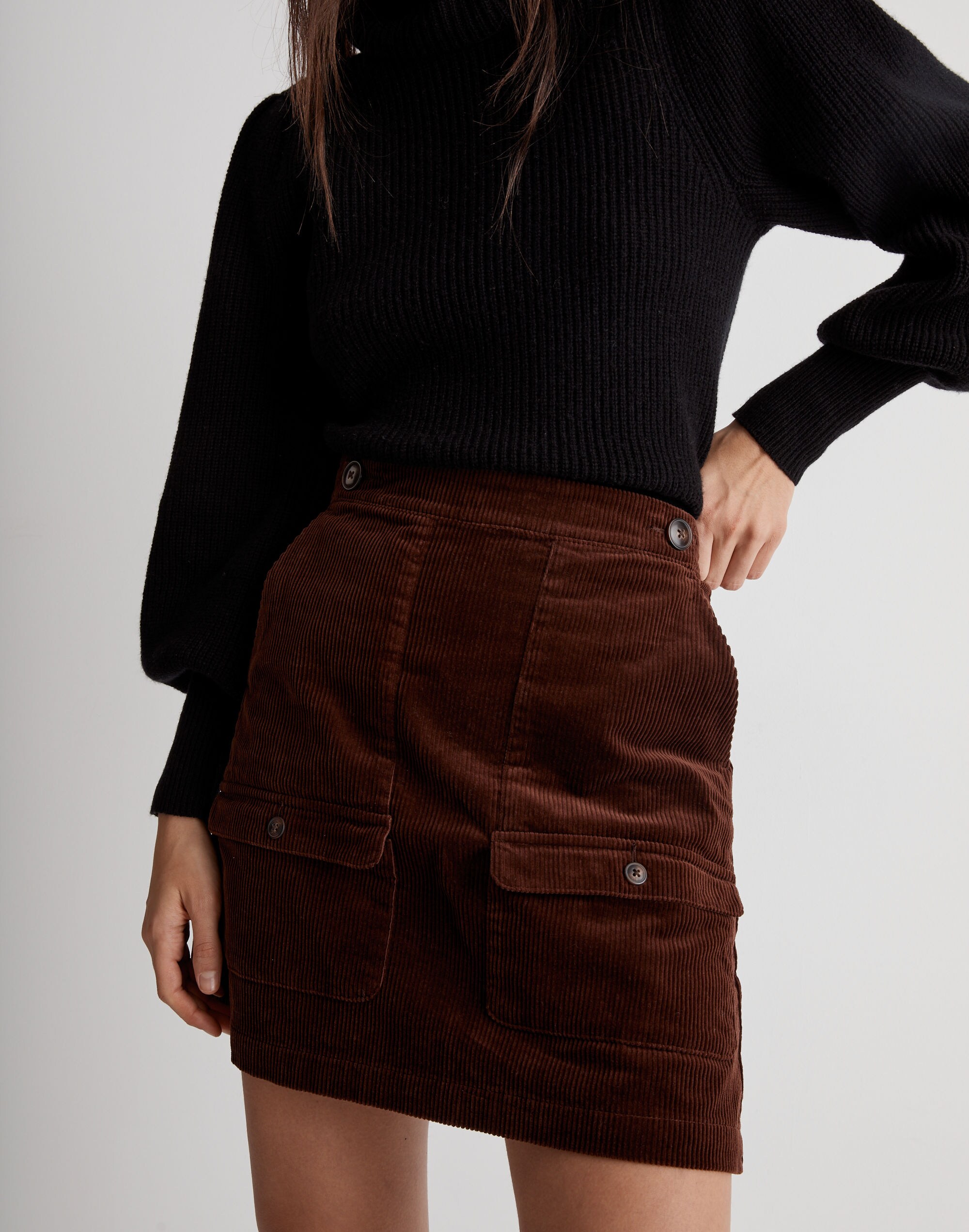 Corduroy Mini Skirt