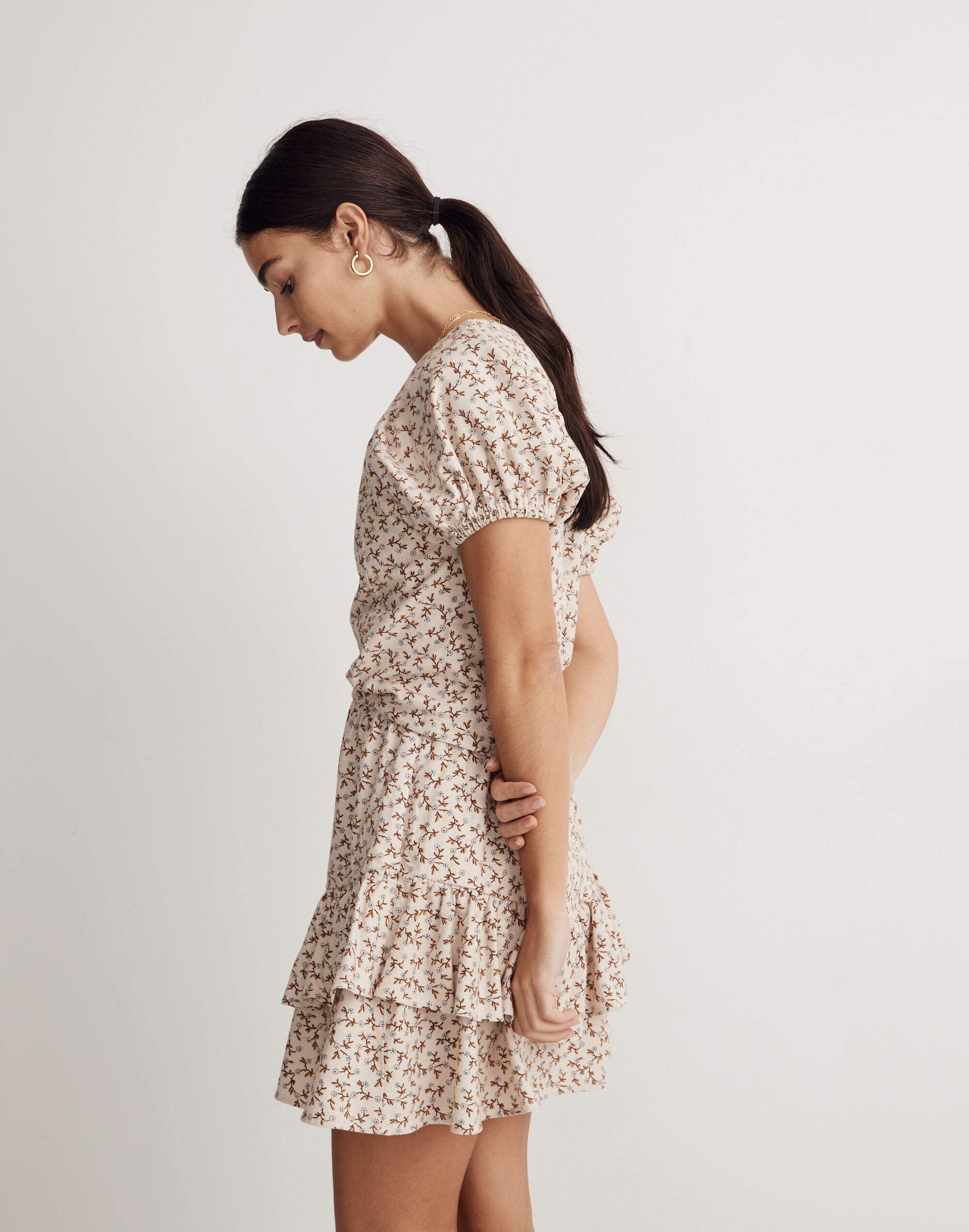 Flannel Pull-On Mini Skirt